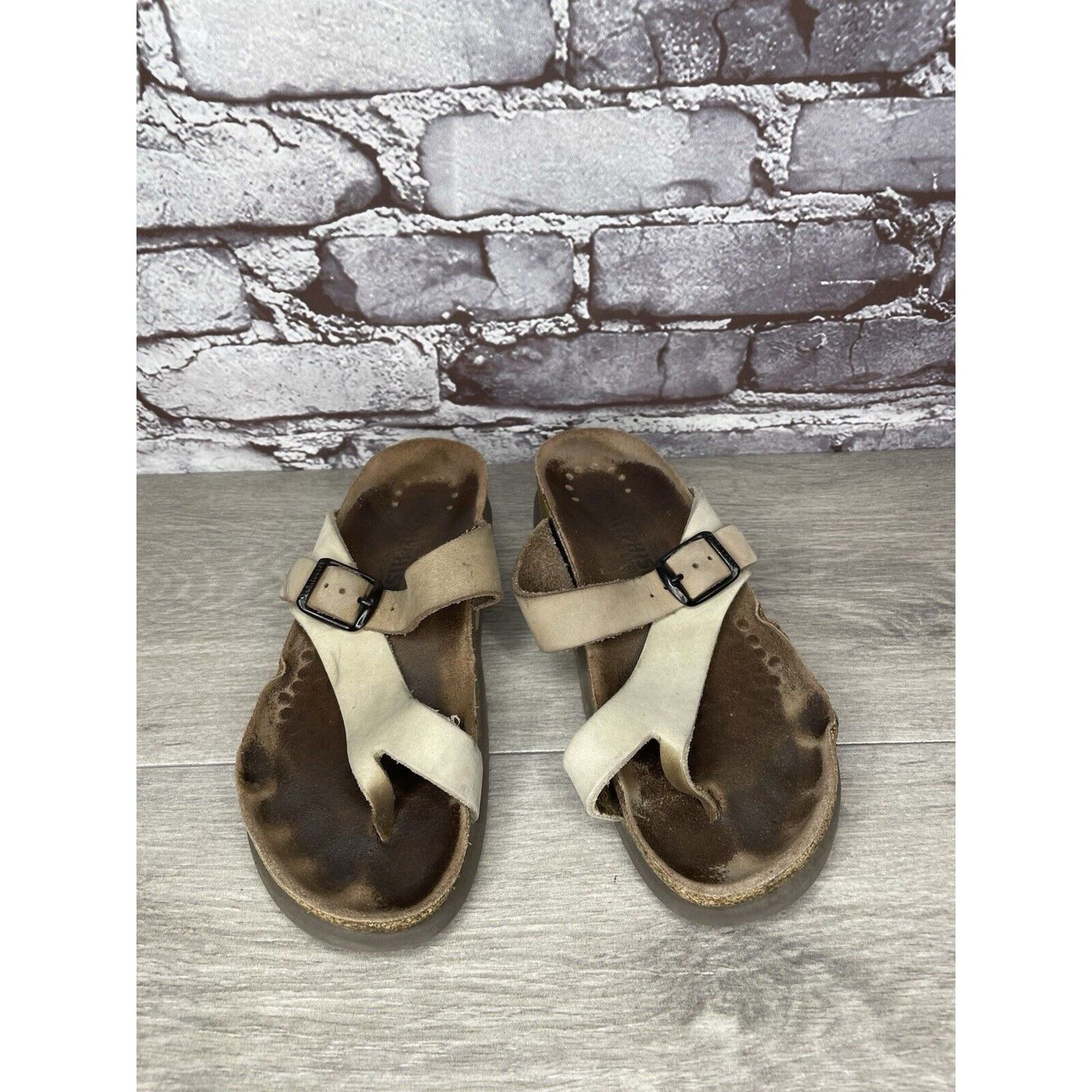 Mephisto Mephisto Helen Beige Nubuck Leather Slides Casual Sandals Wo Size US 6 / IT 36 - 22 Thumbnail