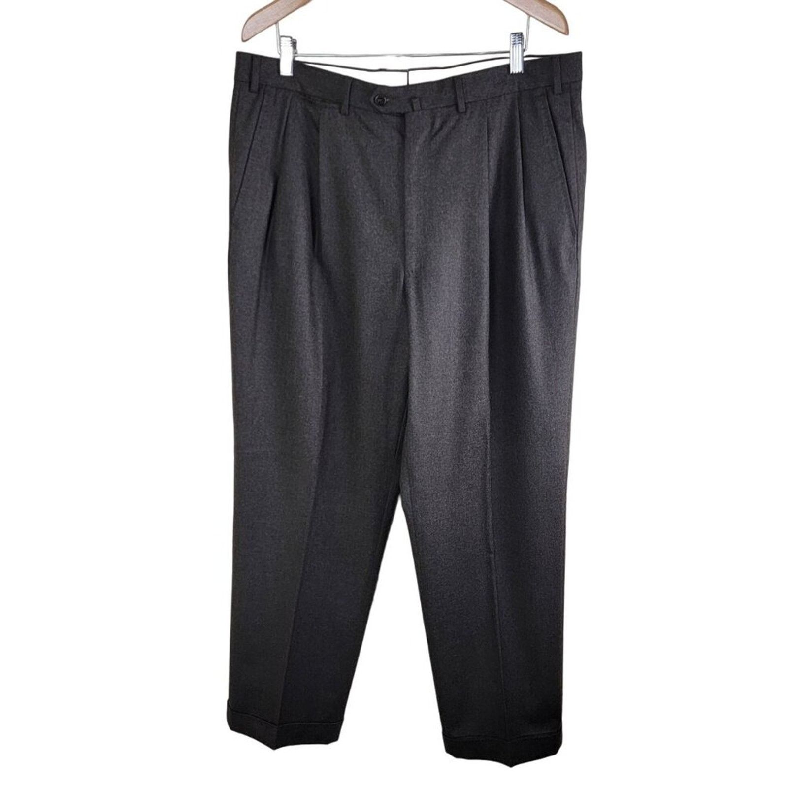 Ermenegildo Zegna Ermenegildo Zegna Tweed Wool Trouser Pants Mens 38R 75L102 Size US 38 / EU 54 - 1 Thumbnail