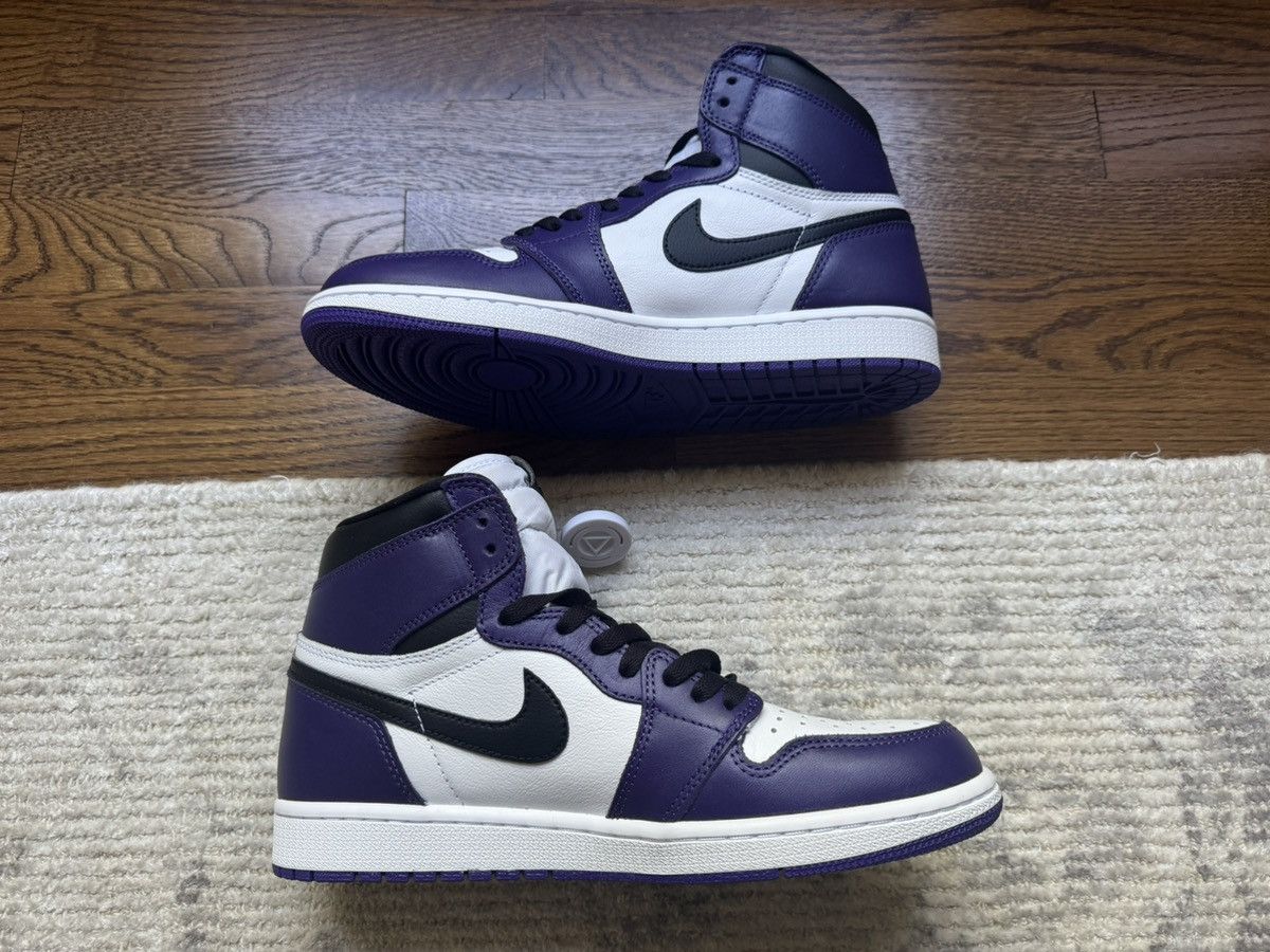 Jordan Brand 10 Jordan 1 High Court Purple White Retro Air OG Size US 10 / EU 43 - 7 Thumbnail