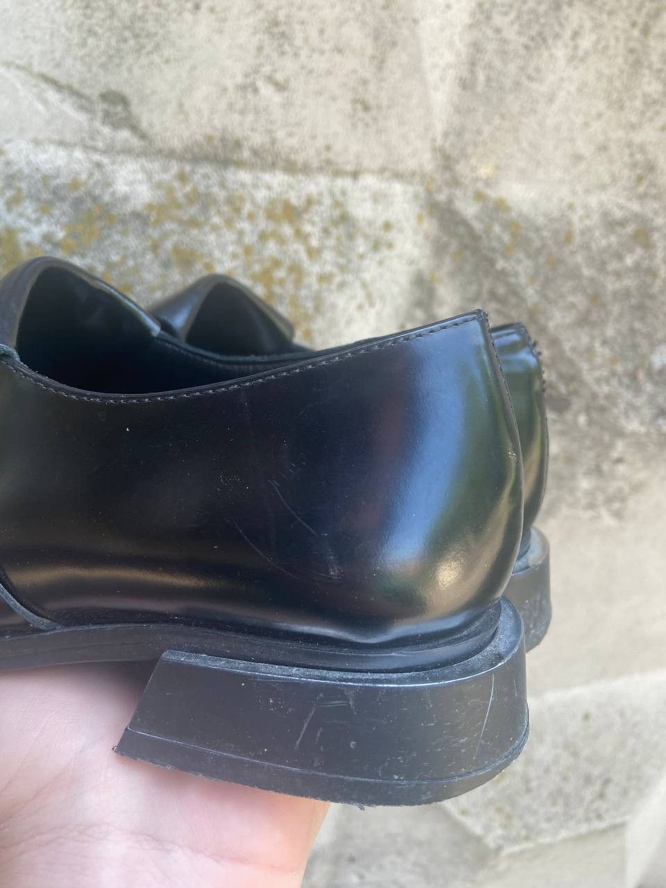 If Six Was Nine Vintage New Rock Guidi style Leather Faded Biker Shoes Size US 6 / IT 36 - 7 Thumbnail