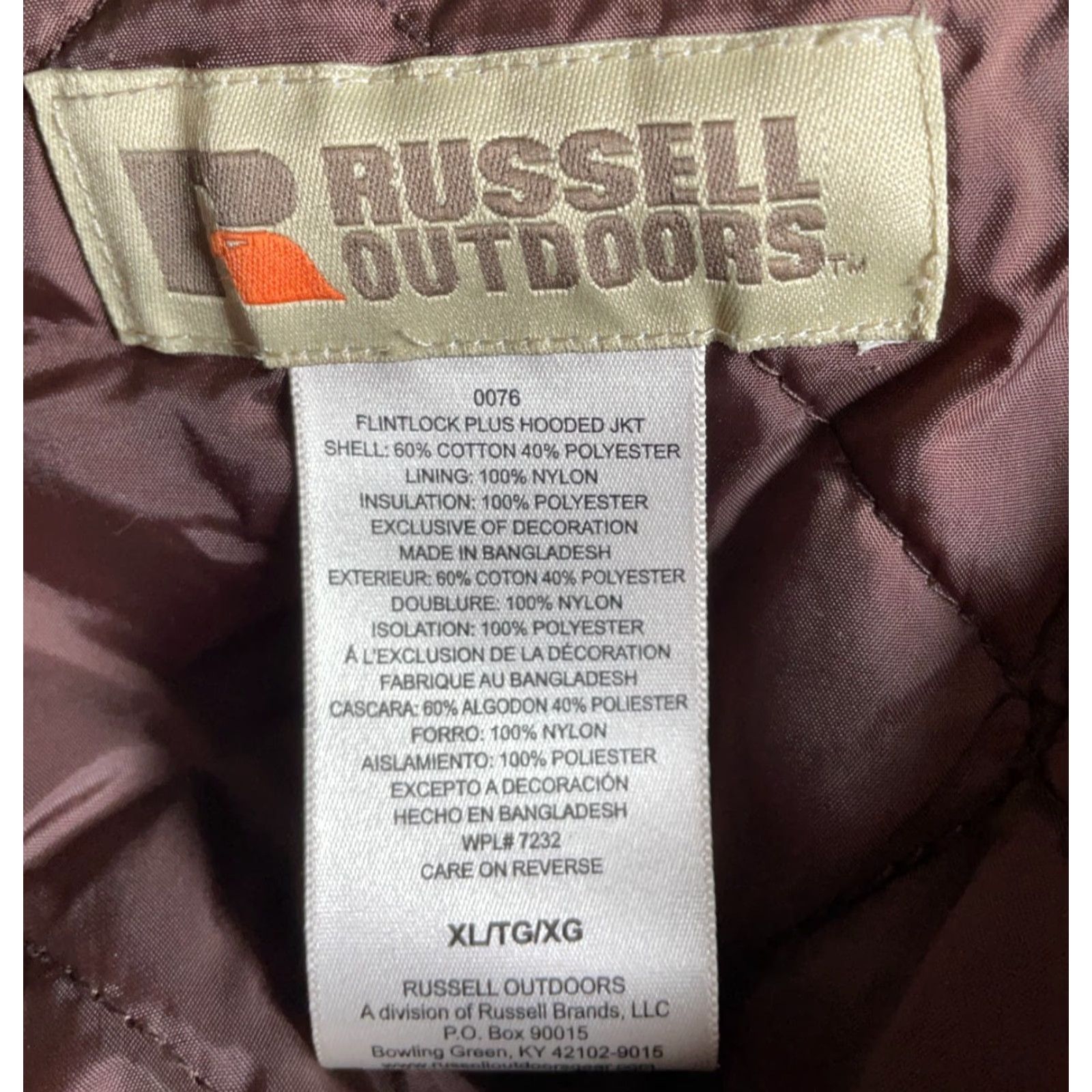 Russell Athletic VINTAGE Russell Outdoors Jacket Camouflage Bomber XL Brown Green Zip Men Size US XL / EU 56 / 4 - 3 Thumbnail