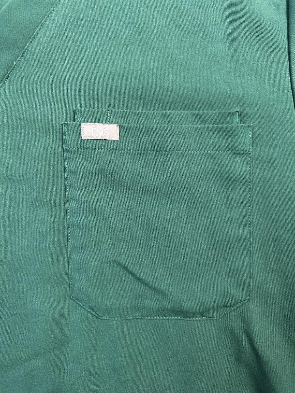 Other Figs Technical Collection Men’s XXL Green 3 Pocket Scrub Top Size US XXL / EU 58 / 5 - 2 Thumbnail