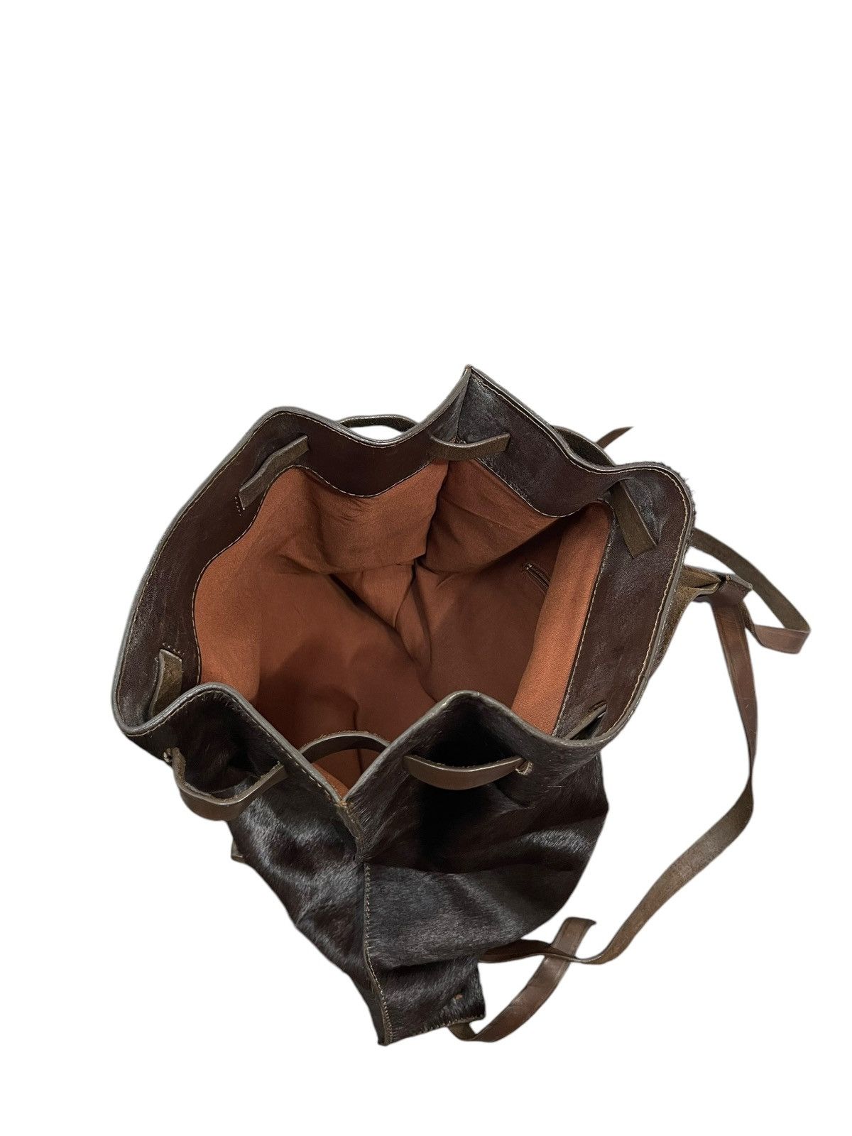 Genuine Leather Calf Hair Leather Re Creation Backpack Bag 5🟩 Size ONE SIZE - 17 Thumbnail