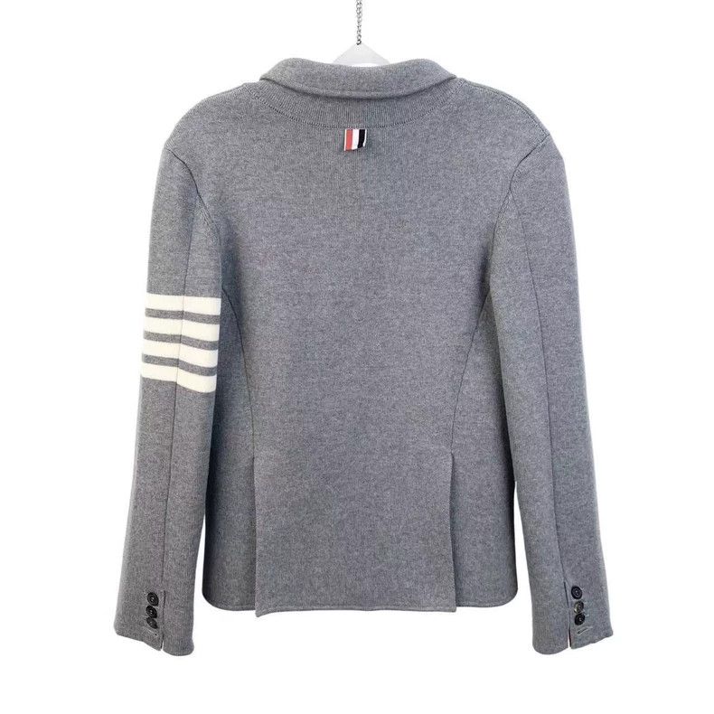 Thom Browne Thom Browne Gray knit jacket Size S / US 4 / IT 40 - 2 Thumbnail