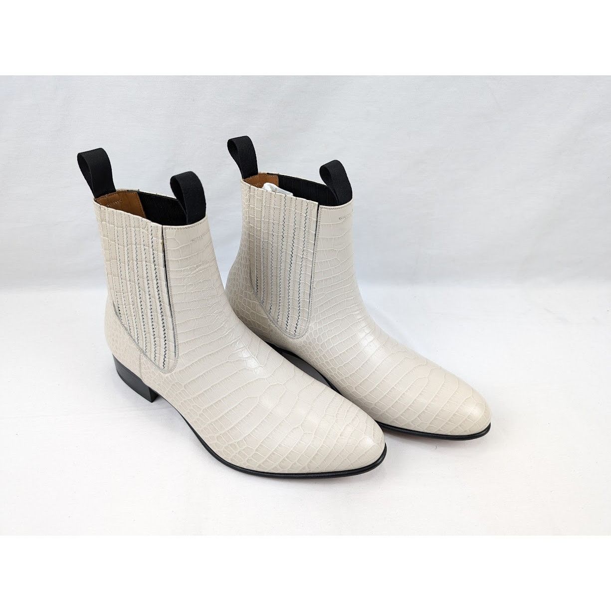 Tom Ford o1rshd1 Alligator-embossed Leather Boots in Ivory Size US 12 / EU 45 - 12 Thumbnail