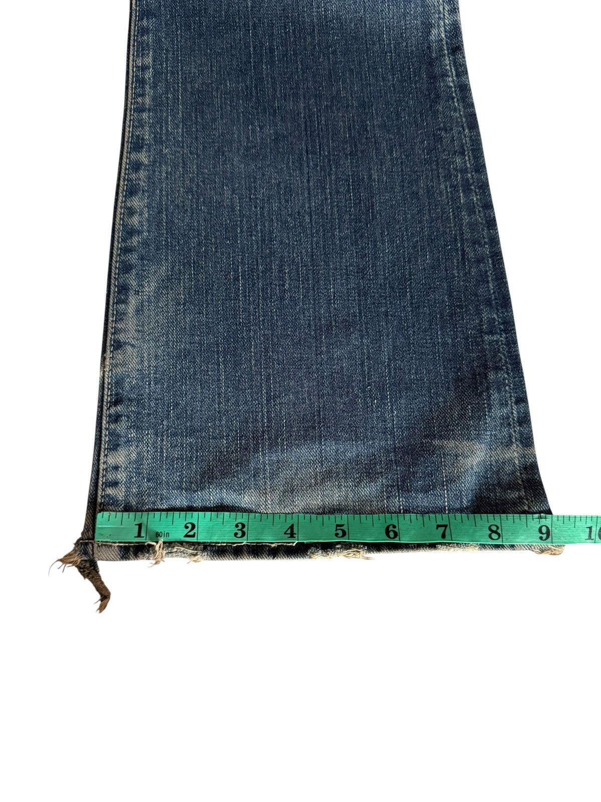 Japanese Brand Flared Jeans David Olive Accessories Faded Distressed Denim Size US 29 - 14 Thumbnail