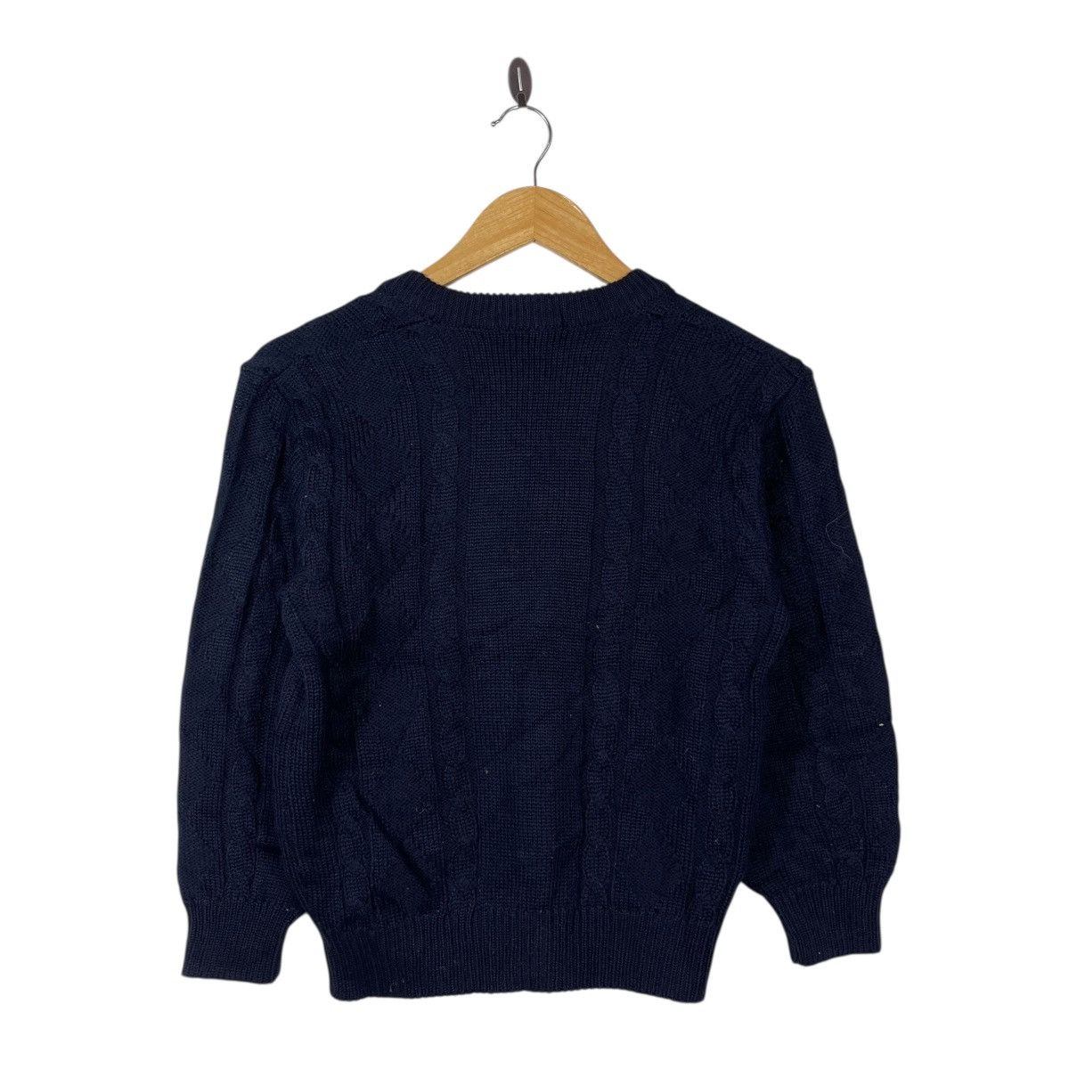 Vintage Jack Nicklaus Cable Knit Cardigan Navy Crest Gold Button Size S / US 4 / IT 40 - 4 Thumbnail