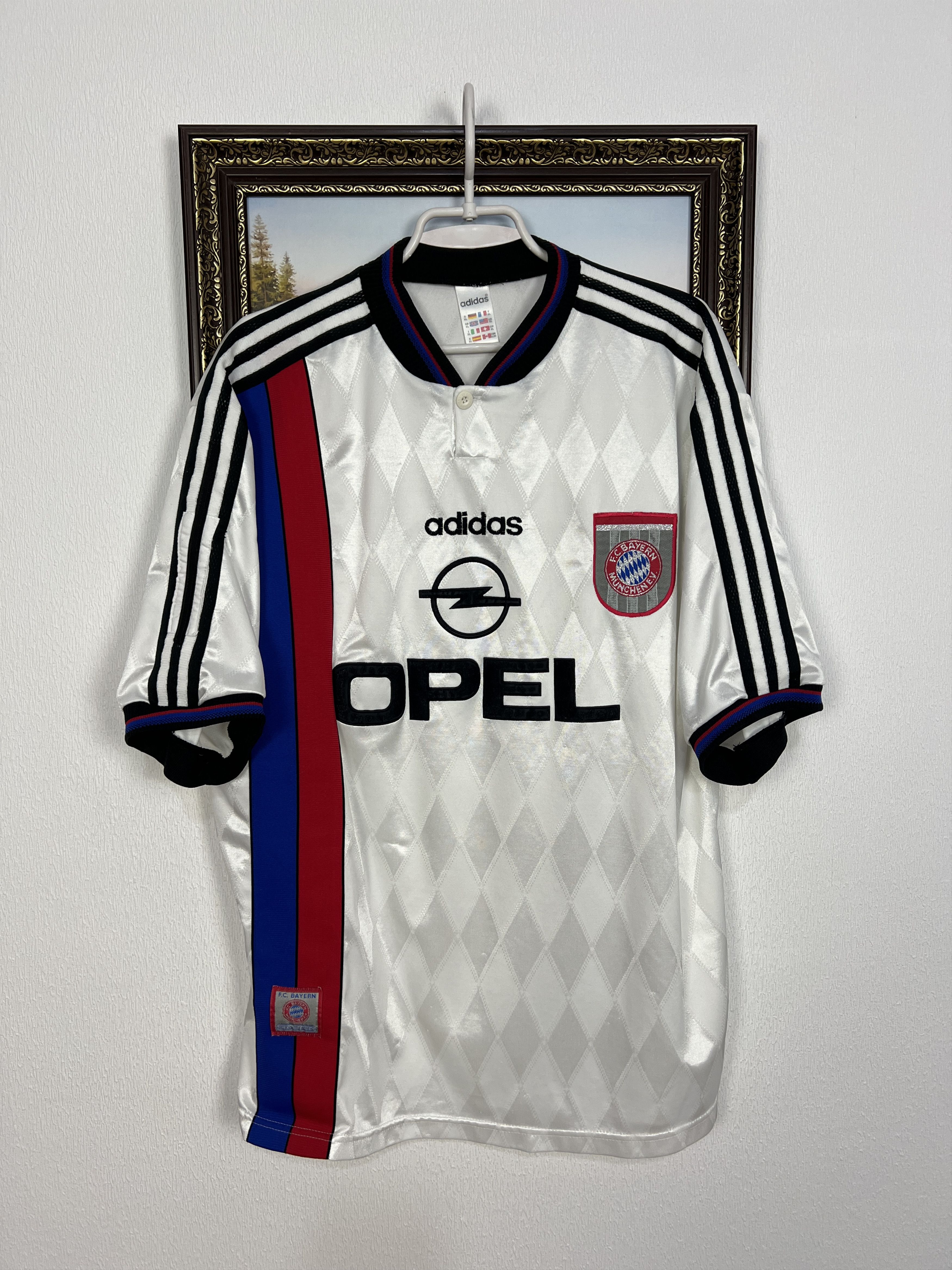 Adidas Bayern Munich Away football shirt 1996 Soccer Jersey Trikot Size US XL / EU 56 / 4 - 1 Thumbnail