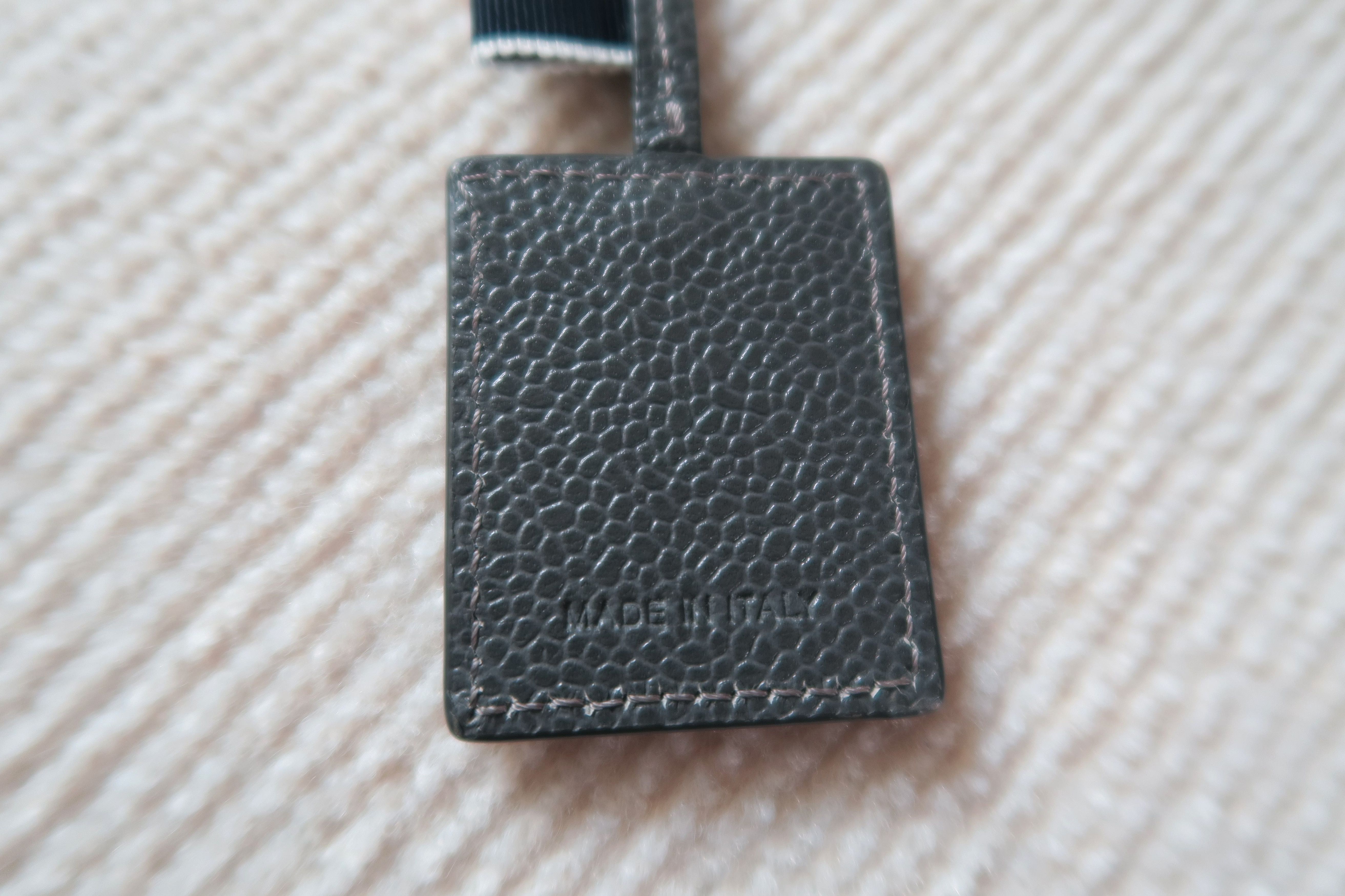 Thom Browne Thom Browne Pebble Grain Leather 4-Bar Label Key Ring Size ONE SIZE - 9 Thumbnail