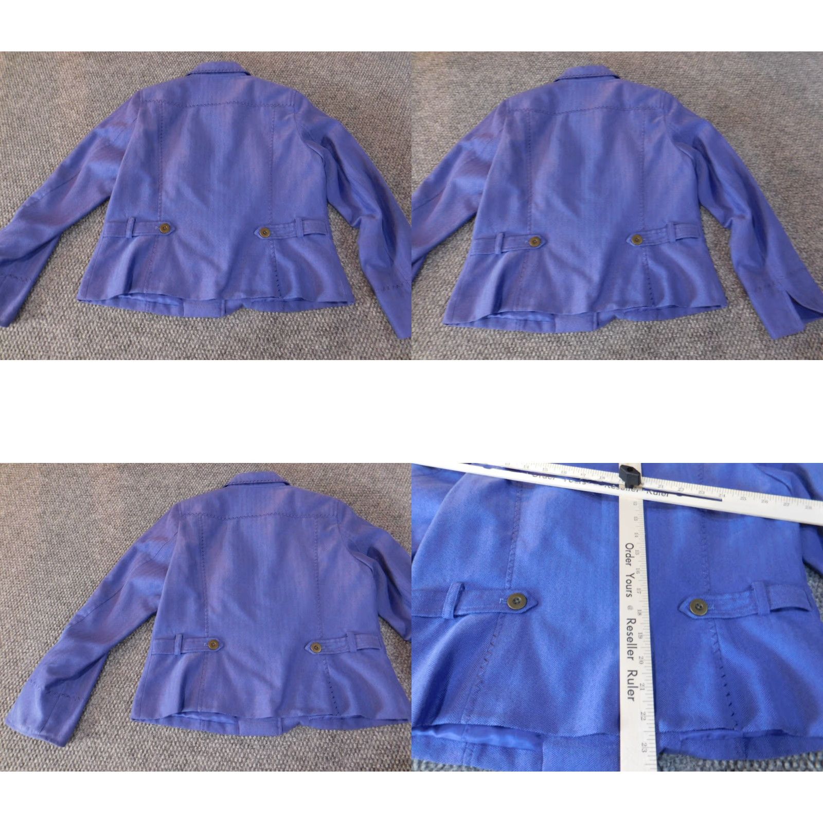 Coldwater Creek VINTAGE Coldwater Creek Jacket Petite 6 Purple Coat Button Shoulder Pad Womens Solid Long Sleeve Mid-Length Fall Spring Pellets? Size M / US 6-8 / IT 42-44 - 8 Thumbnail