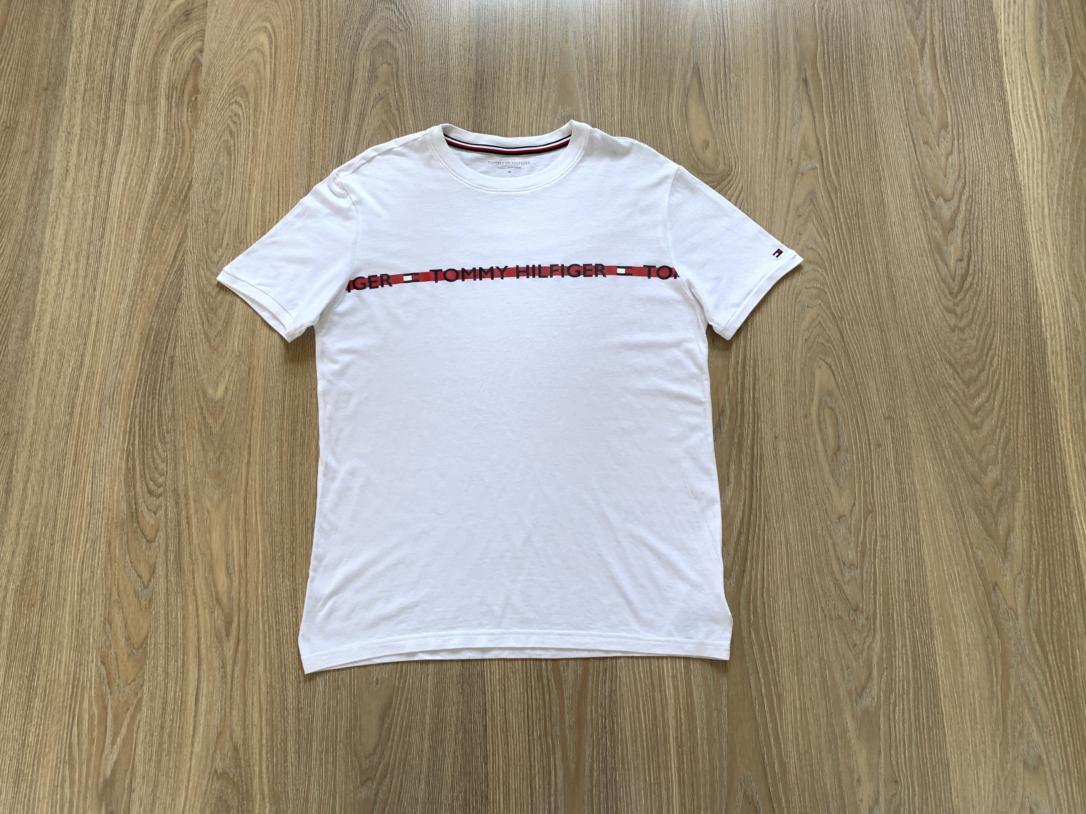 Tommy Hilfiger Tommy Hilfiger White Cotton Printed T Shirt Size US M / EU 48-50 / 2 - 1 Thumbnail
