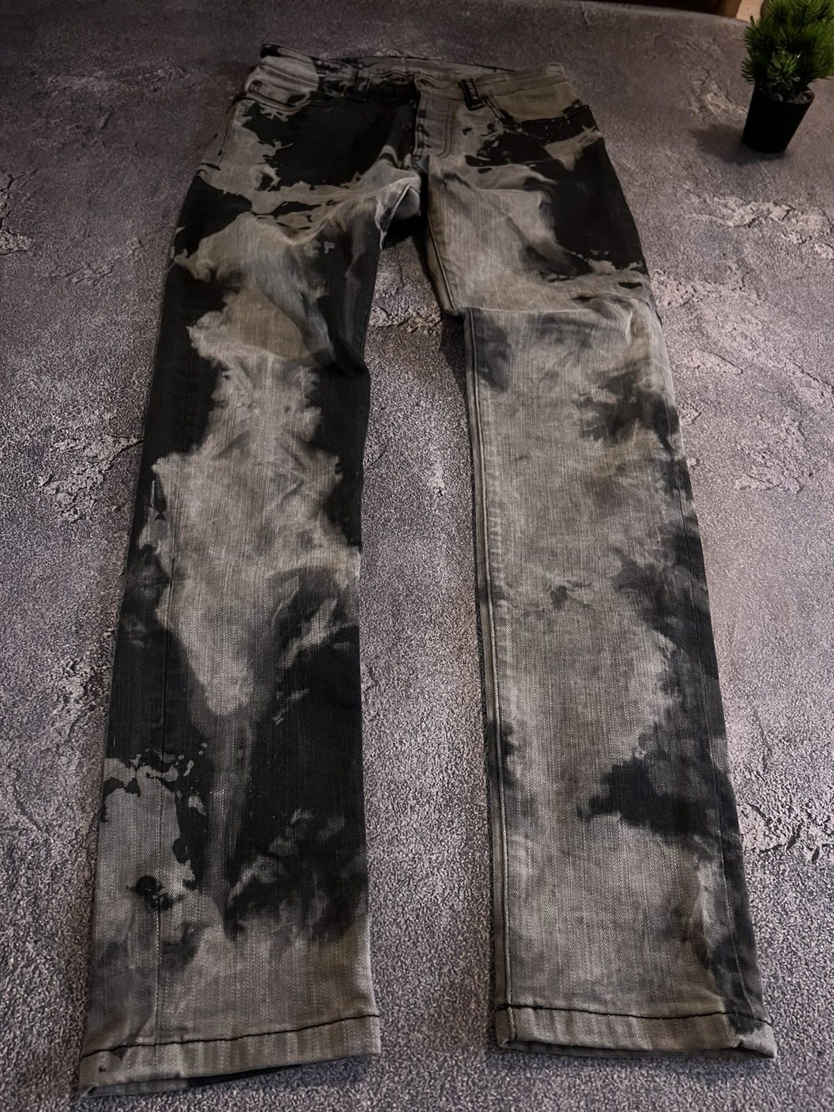 Vintage RARE Slim Fit Archive Jean / MultiDark Number Nine Style 90s Size US 30 / EU 46 - 4 Thumbnail