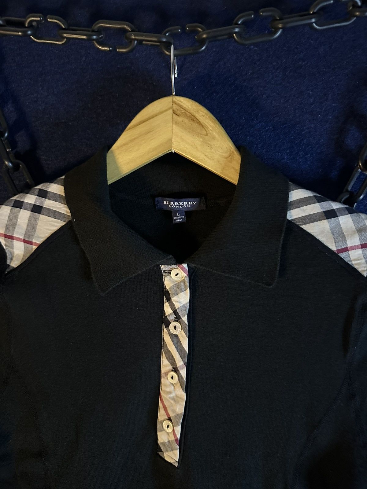 Burberry Burberry London Nova Check Trim Polo Shirt Size M / US 6-8 / IT 42-44 - 2 Thumbnail