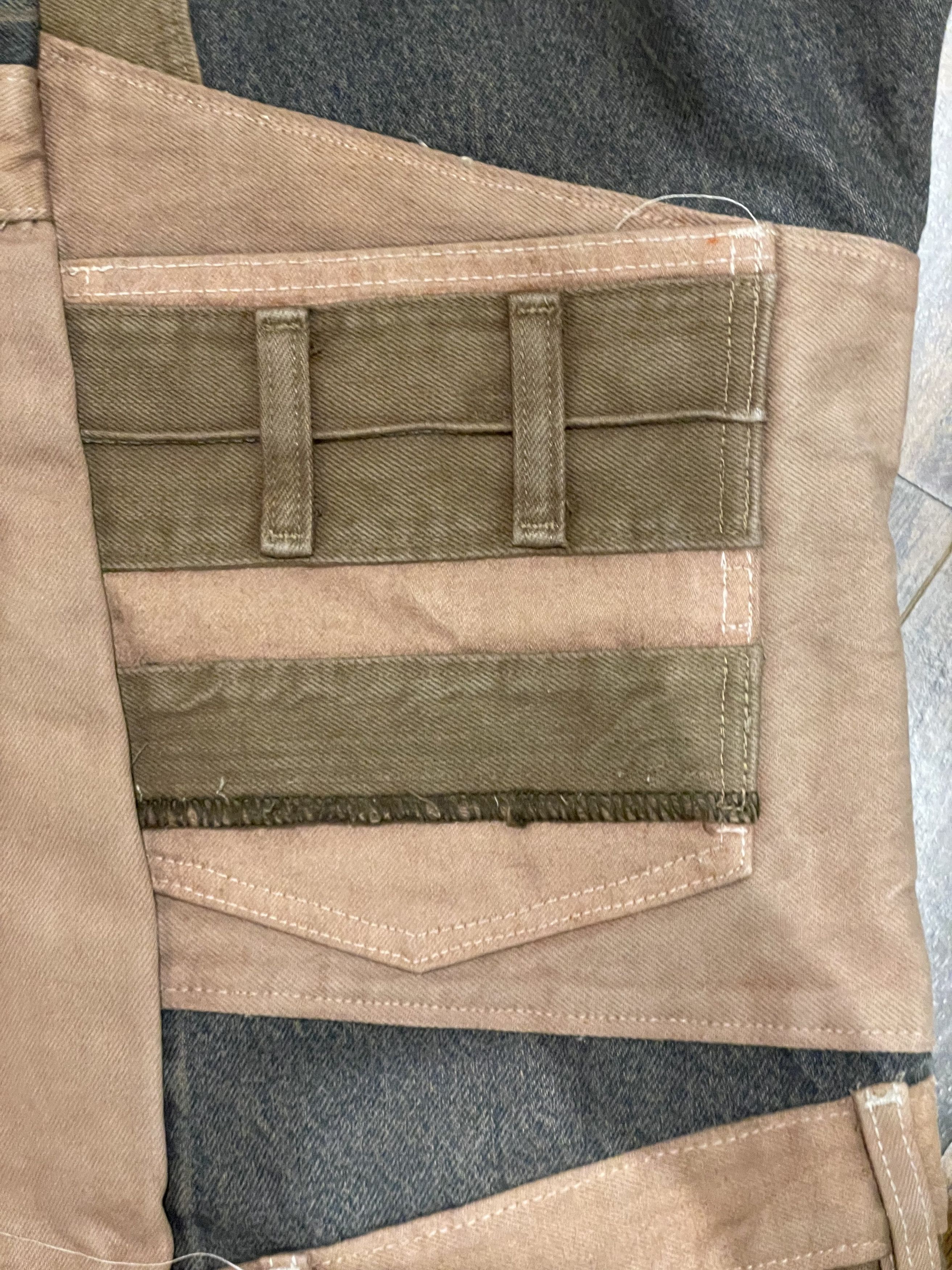 Levi's × Levi's Vintage Clothing × Vintage 1 of 1 Custom Bull Legged Patchwork Jeans Size US 31 - 4 Thumbnail