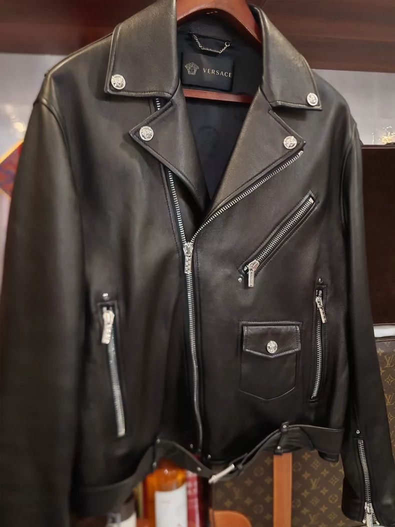 Versace Versace Nappa sheepskin fashion leather jacket jacket Size XXL / US 16-18 / IT 52-54 - 2 Thumbnail