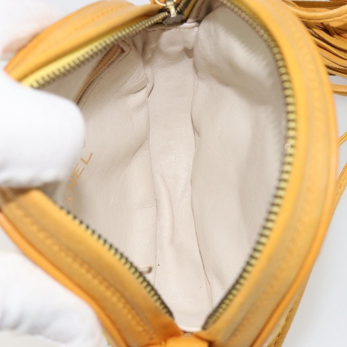 Chanel Chanel Matelasse Silk Shoulder Bag Yellow Size ONE SIZE - 4 Thumbnail