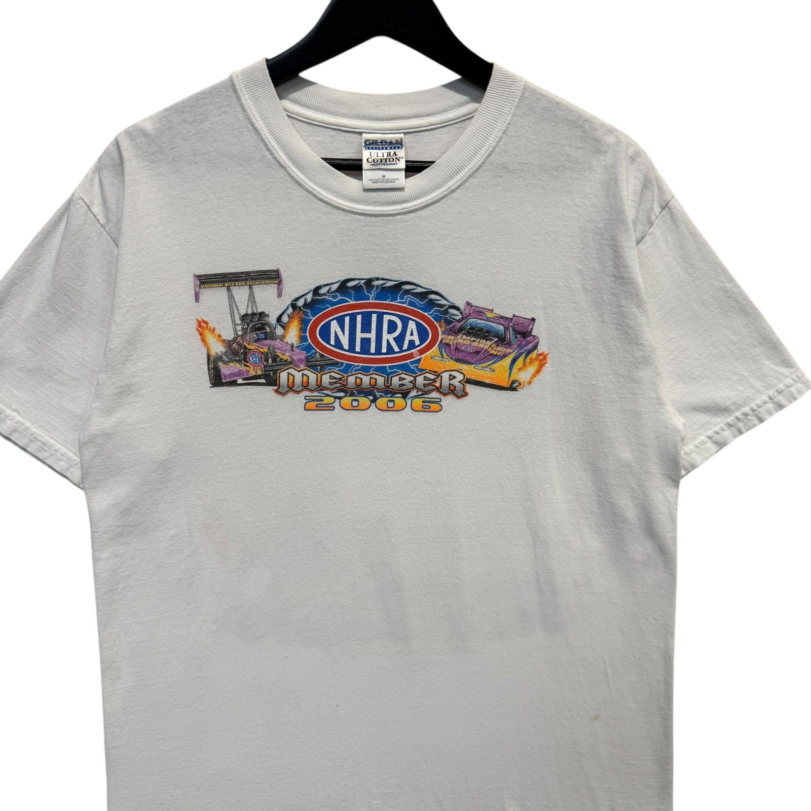 Gildan Vintage NHRA National Dragster Member Tee 00s Medium Size US M / EU 48-50 / 2 - 2 Thumbnail