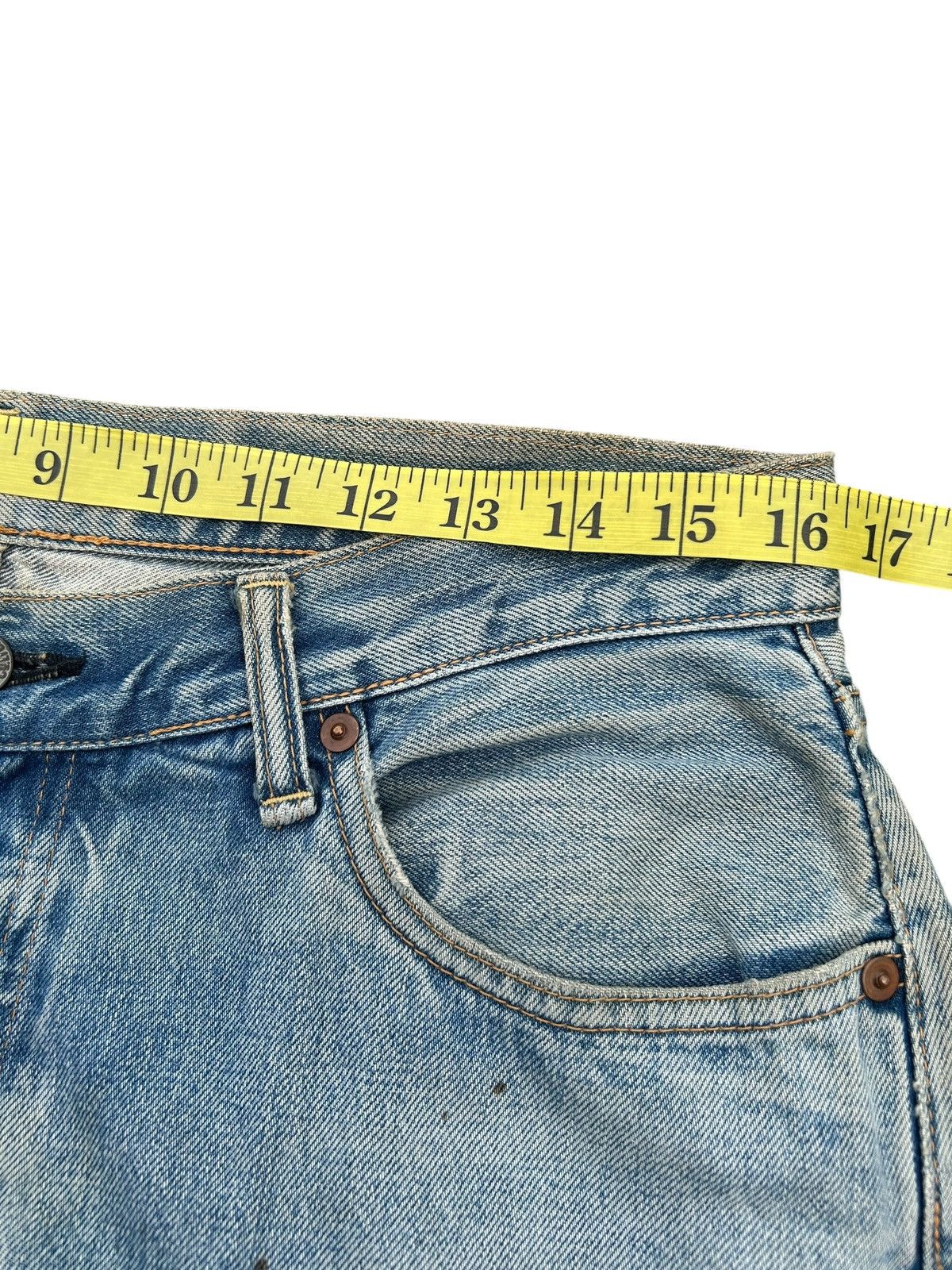 Japanese Brand × Kapital × Vintage Vintage Sewing Chop Selvedge Distressed Grunge Punk Denim Size US 33 - 16 Thumbnail