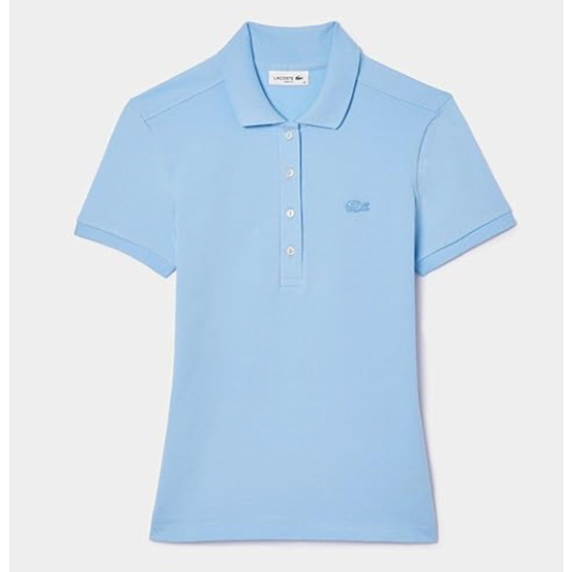 Lacoste Lacoste Women's Slim Fit Stretch Mini Pique Polo Blue 2 Size XS / US 0-2 / IT 36-38 - 1 Thumbnail