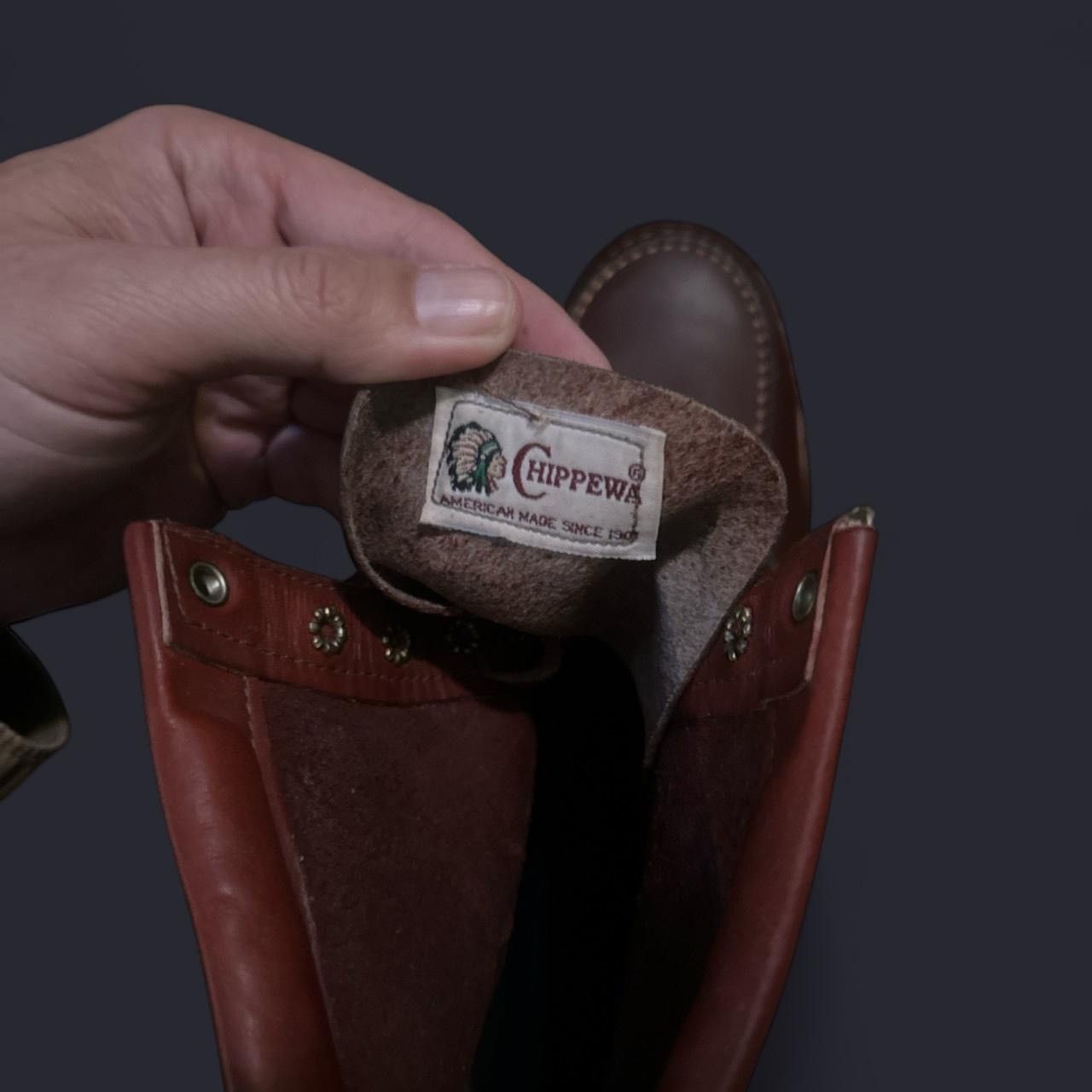 Chippewa Chippewa OG Burgundy , Dead-stock, made in USA work boot Size US 10.5 / EU 43-44 - 4 Thumbnail