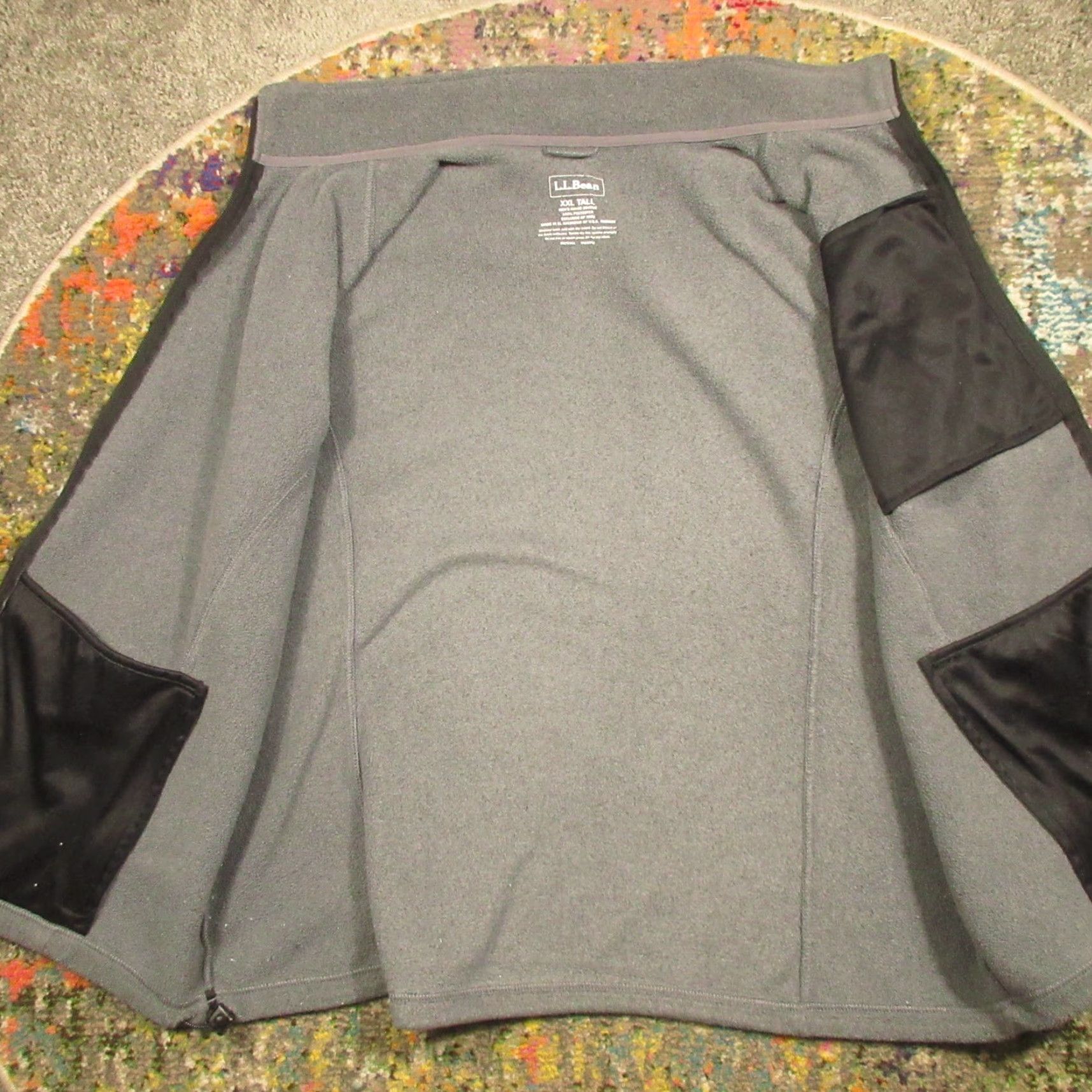 Vintage LL Bean Polartec Fleece Vest Mens 2XLT Gray Full Zip Pockets Stand-Up Collar EUC Size US XL / EU 56 / 4 - 5 Thumbnail