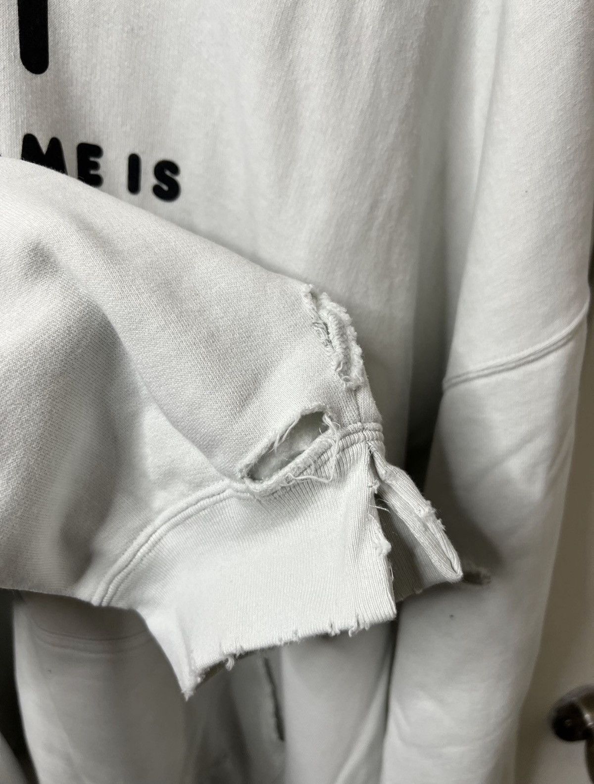Balenciaga Balenciaga “Hi My Name Is” FW21 Distressed Hoodie Size US S / EU 44-46 / 1 - 6 Thumbnail