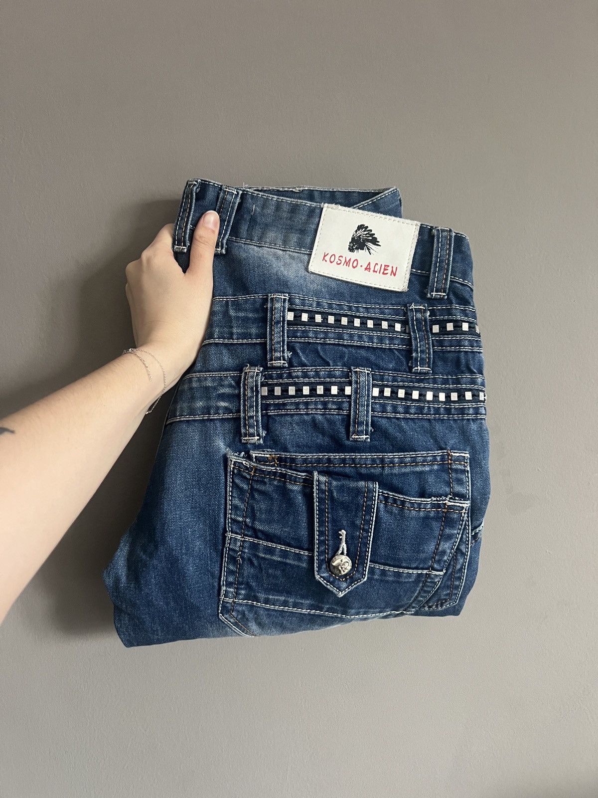 Japanese Brand × Vintage Y2K vintage Kosmo lupo Alien jeans Size US 32 / EU 48 - 3 Thumbnail