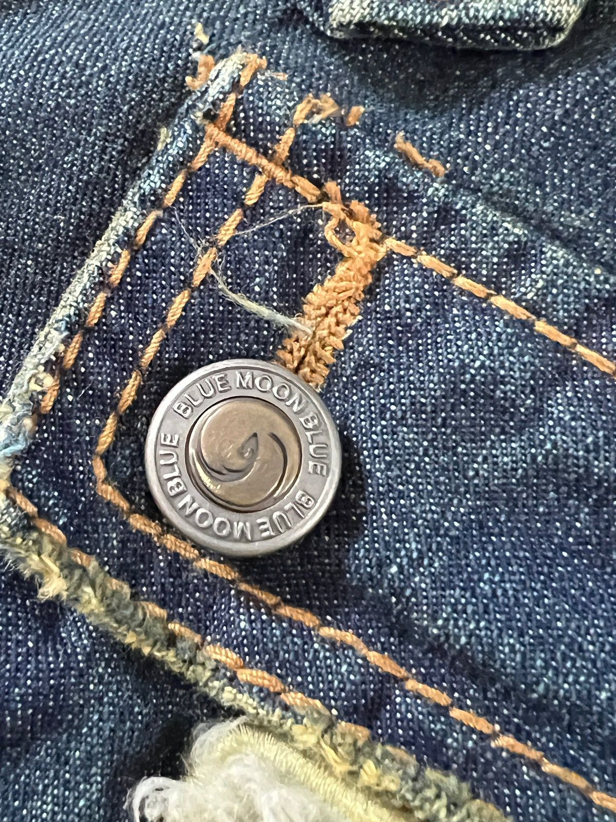 Japanese Brand Blue Moon Blue 🇯🇵 Low rise Flare Cargo Monkey Jeans Size US 32 / EU 48 - 10 Thumbnail