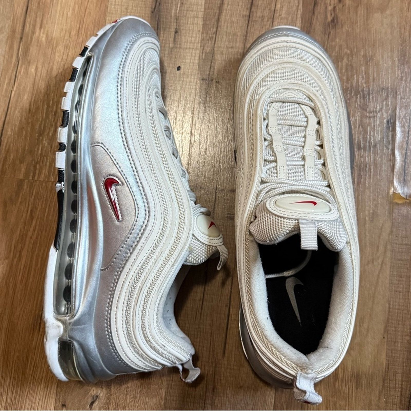 Nike Nike Air Max 97 QS B-Sides White Silver Size US 10.5 / EU 43-44 - 1 Thumbnail
