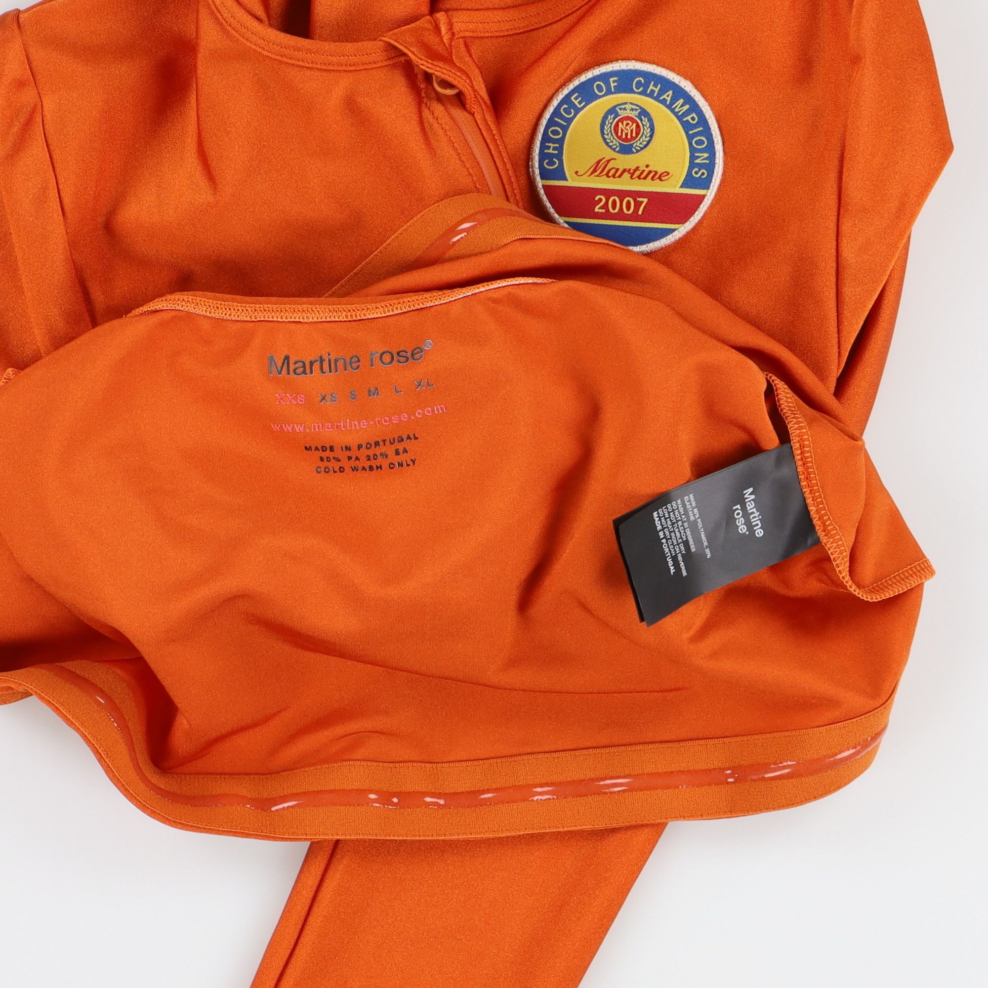 Martine Rose Orange Logo Patches Swim Rash Top Size US XXS / EU 40 - 2 Thumbnail