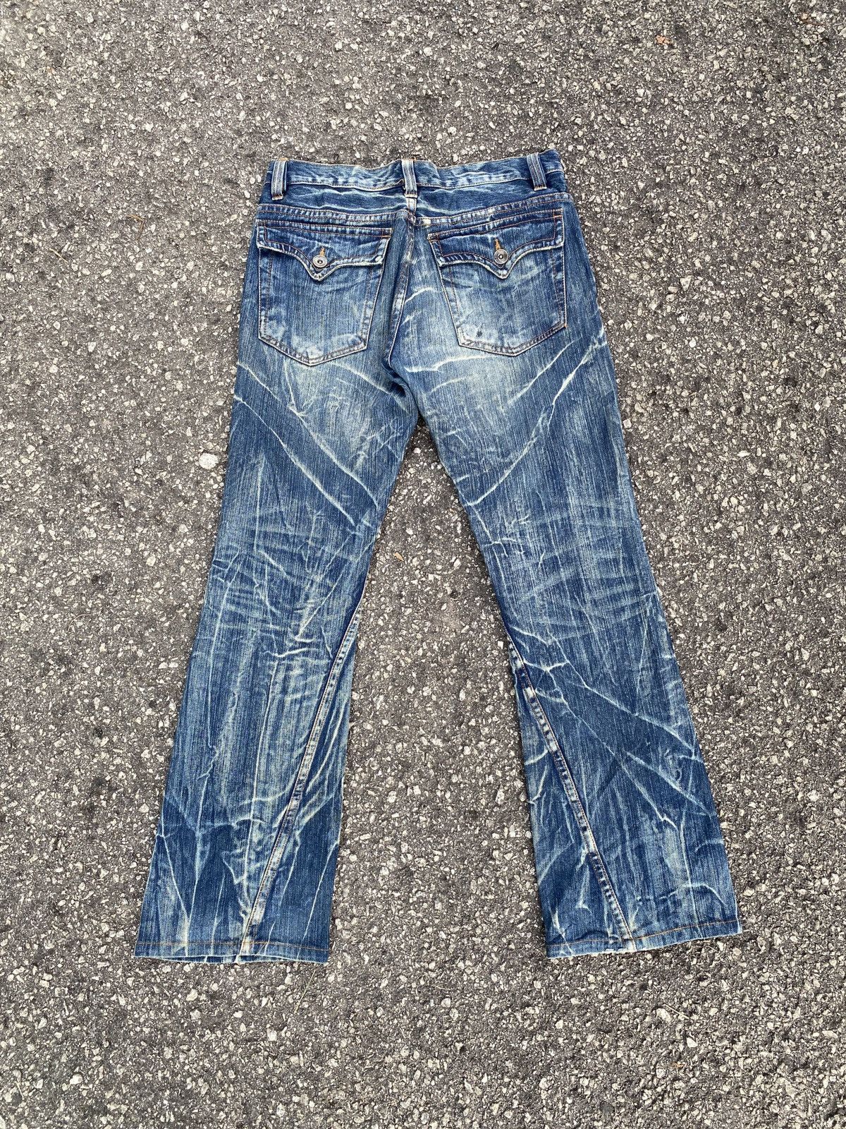 If Six Was Nine × Tornado Mart 2000s Nylaus Crew Claws Mark Design Flare Denim Size US 31 - 4 Thumbnail