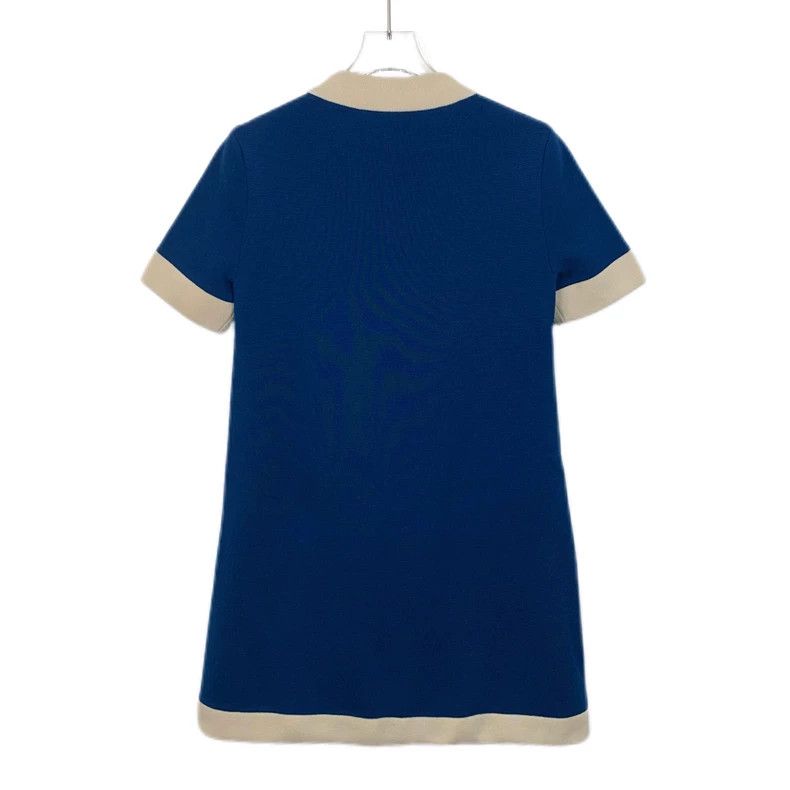 Gucci GucciBlue double G round-neck wool knitted short-sleeved dr Size XS / US 0-2 / IT 36-38 - 2 Thumbnail