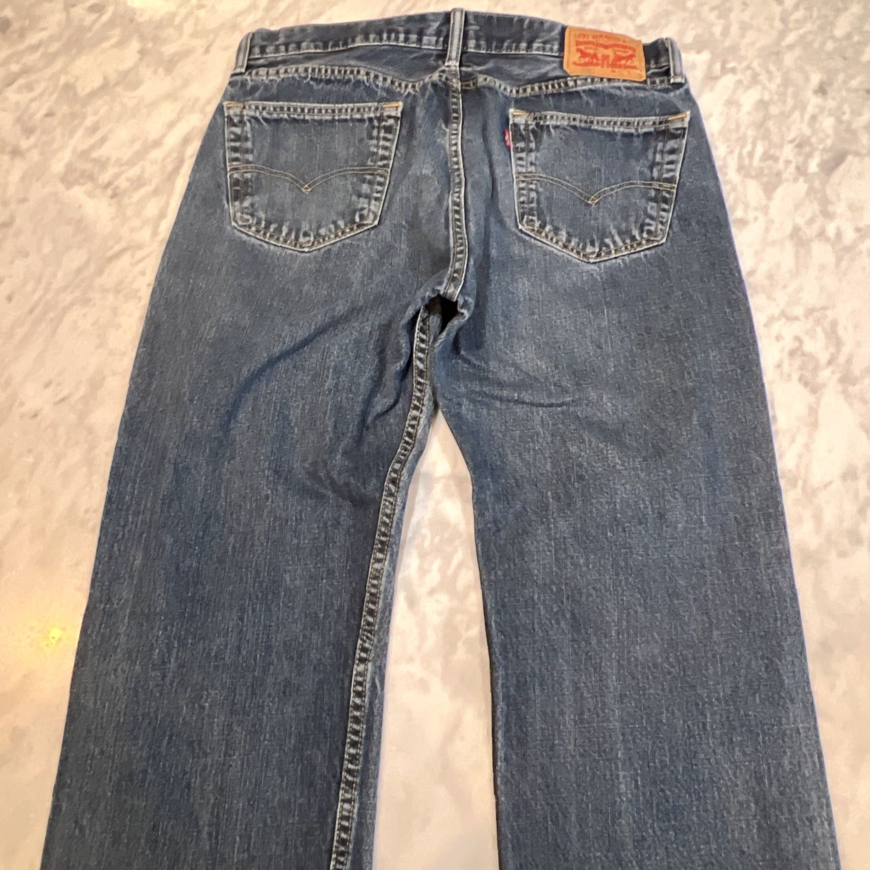 Levi's Levi's 505 Jeans Men Size 36 X 30 Blue Denim Zipper Button Red Tag straight Regular Size US 36 / EU 52 - 6 Thumbnail