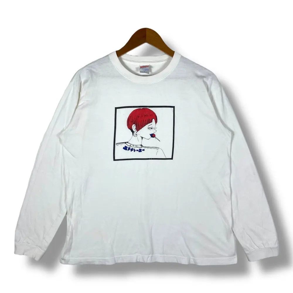 Japanese Brand Vintage Japanese PUNK EMO GIRL Anime Graphic Tee Shirt Size US L / EU 52-54 / 3 - 1 Thumbnail