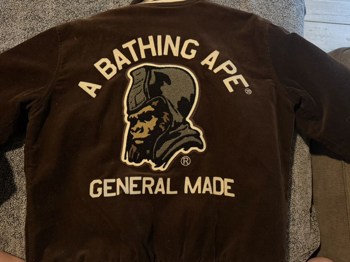 Bape A Bathing Ape BAPE General Made Corduroy Varsity Jacket S Size US S / EU 44-46 / 1 - 3 Thumbnail