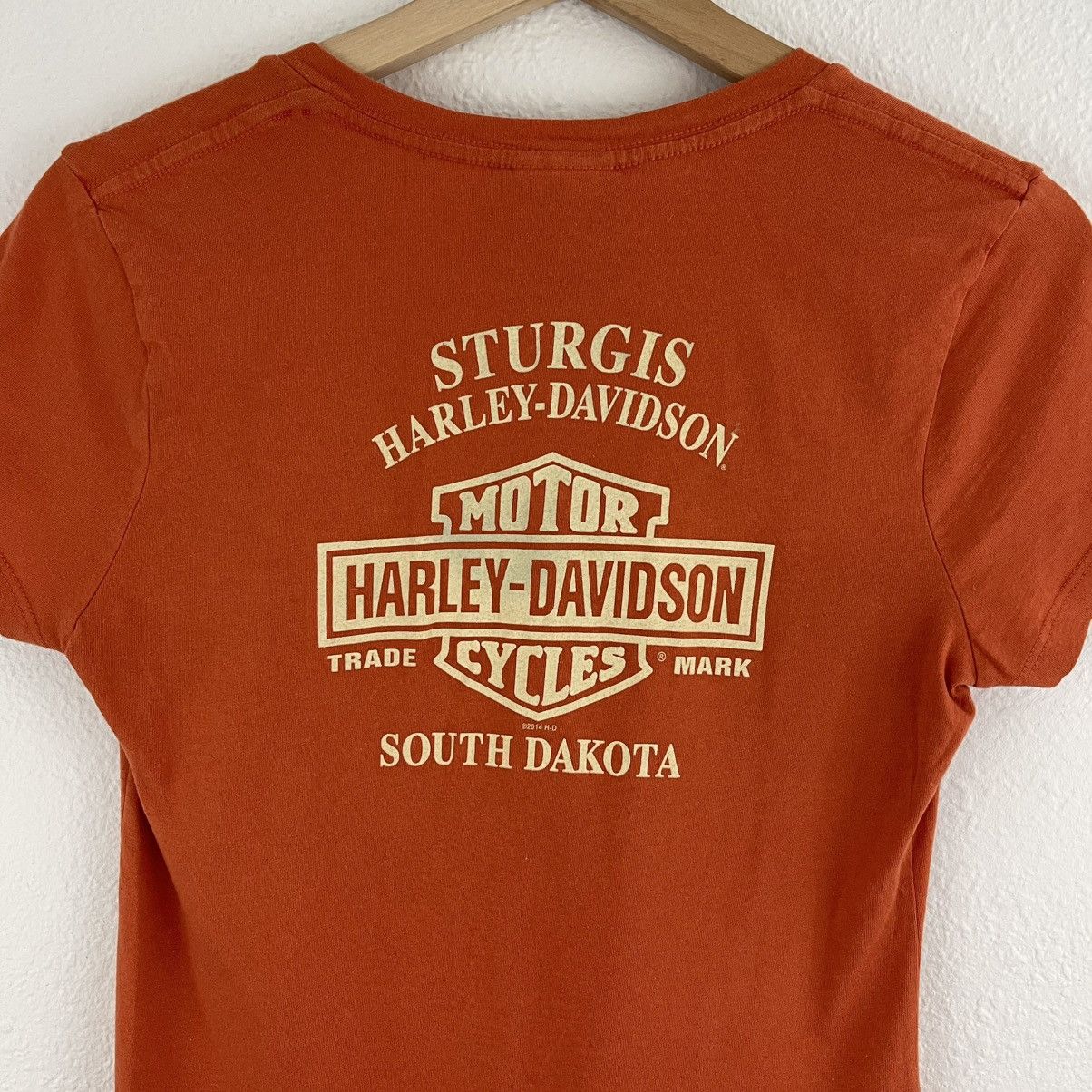 Harley Davidson HARLEY DAVIDSON Orange Sturgis South Dakota Logo Graphic Tee Size S / US 4 / IT 40 - 8 Thumbnail