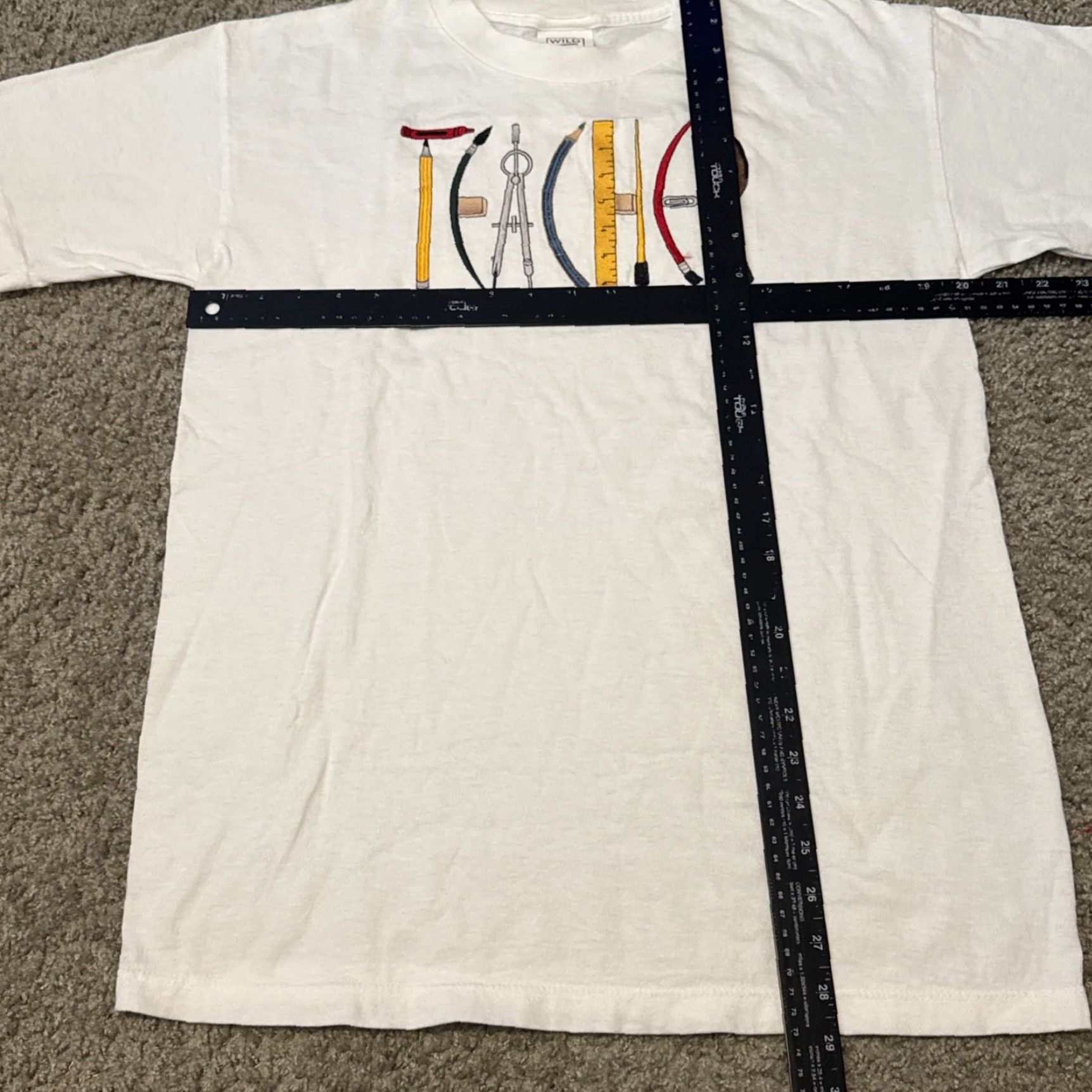 Vintage VINTAGE Wild Oats Art Teacher Graphic White T-Shirt Adult M Mens Size US M / EU 48-50 / 2 - 5 Thumbnail