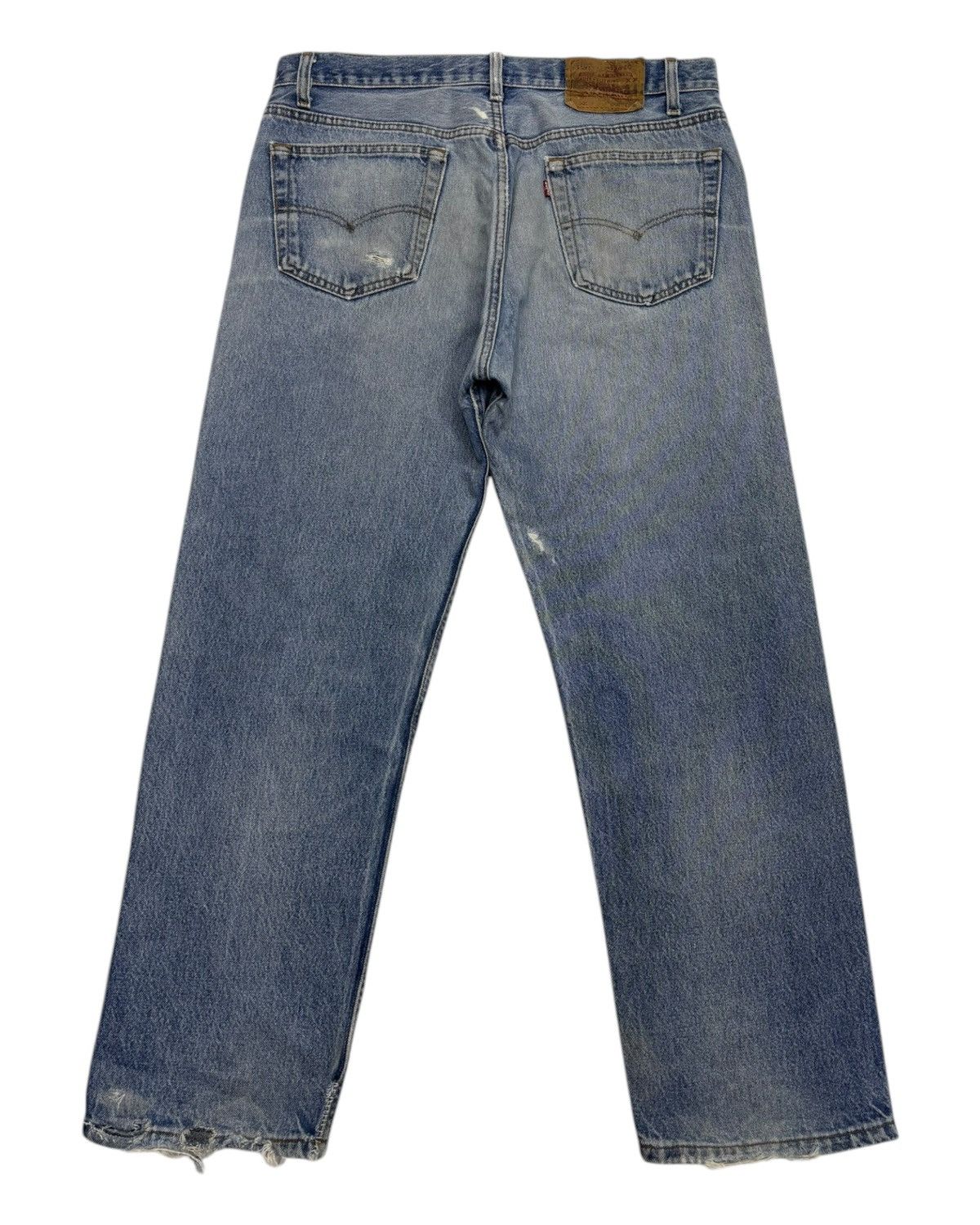 Levi's LEVIS 501 USA DISTRESSED THRASHED RIPPED DENIM JEANS Size US 34 / EU 50 - 3 Thumbnail