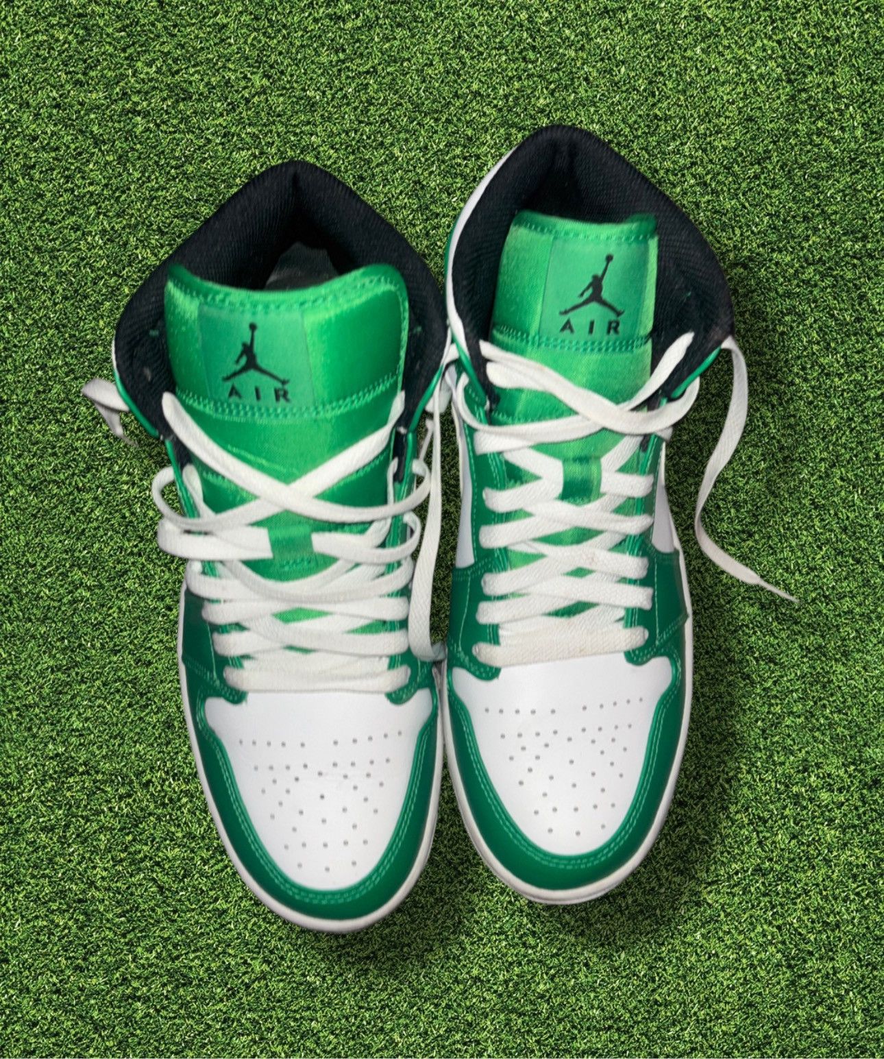 Jordan Brand × Nike Nike Air Jordan 1 Mid Lucky Green Size US 8.5 / EU 41-42 - 4 Thumbnail
