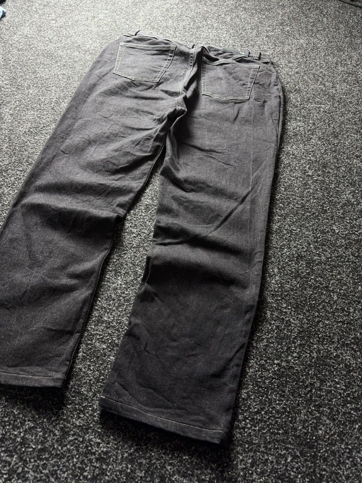 Vintage Luxury Avant Garde Borelio Black Straight Leg Denim Jeans Size US 33 - 13 Thumbnail