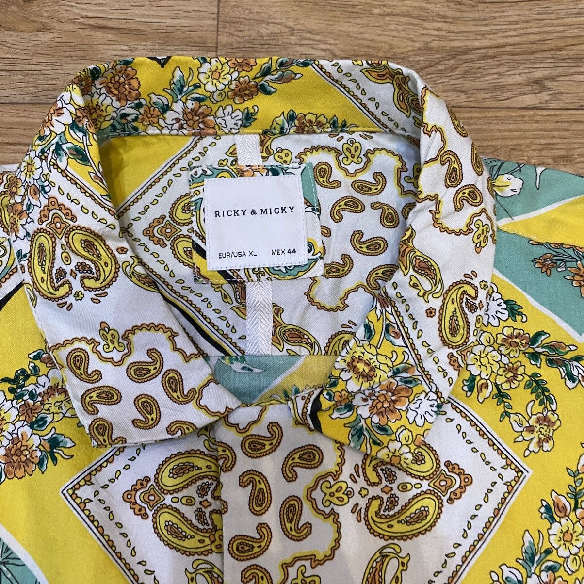 Japanese Brand 2000s Ricky & Micky Pattern Button Ups Shirts Size US XL / EU 56 / 4 - 6 Thumbnail