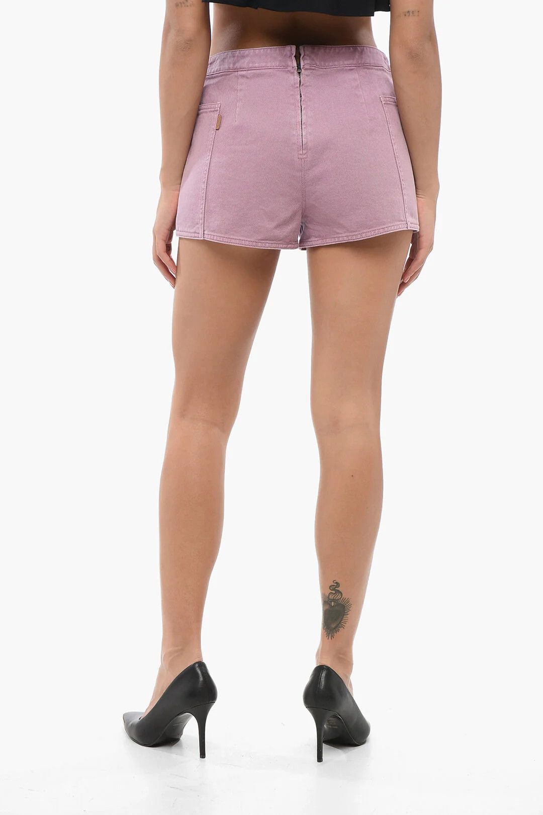 Max Mara og1mm0426 Denim Short in Pink Size 27" / US 4 / IT 40 - 2 Thumbnail