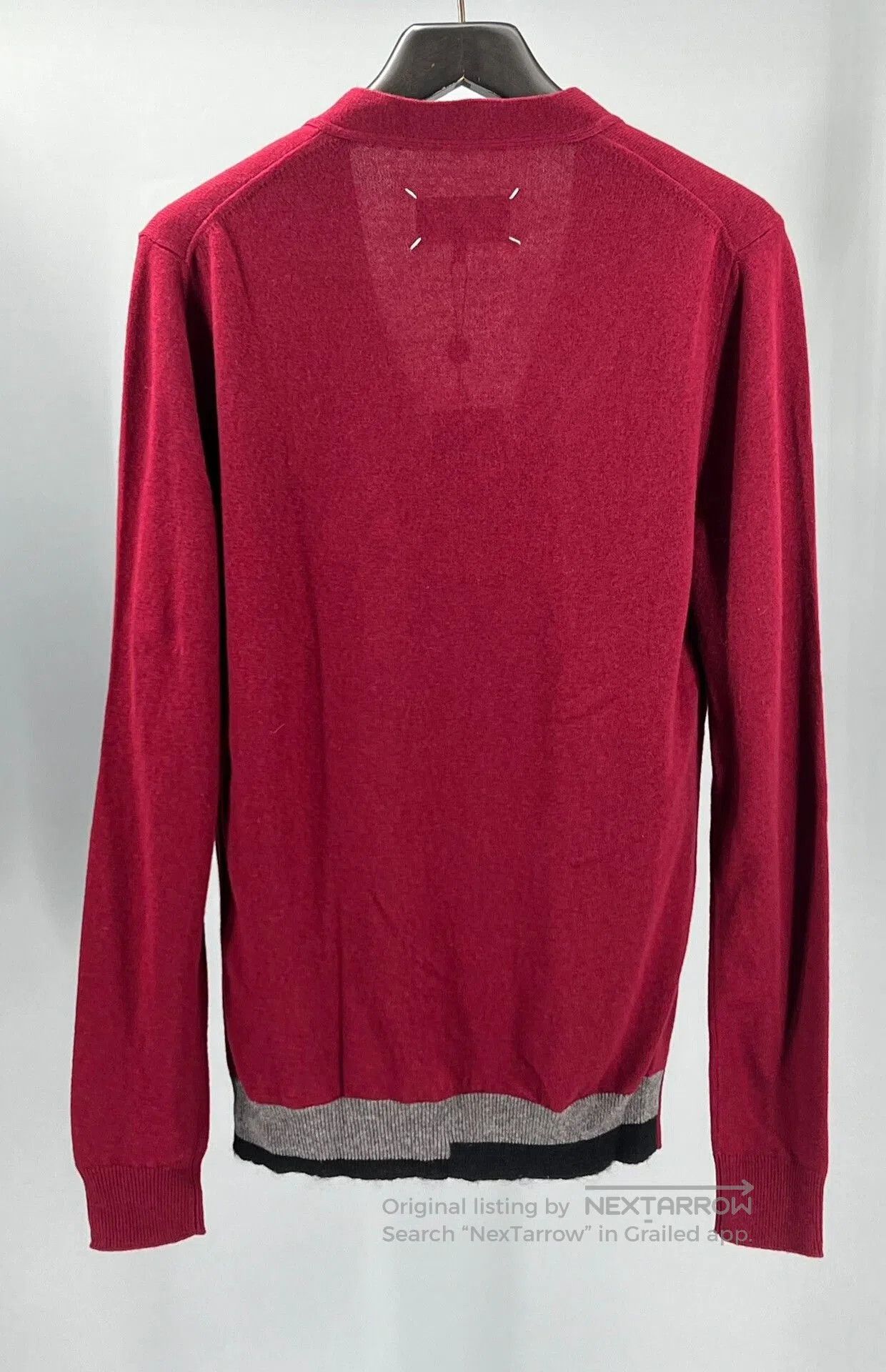 Maison Margiela Maison Margiela Men’s Cardigan in Burgundy. Size US M / EU 48-50 / 2 - 3 Thumbnail
