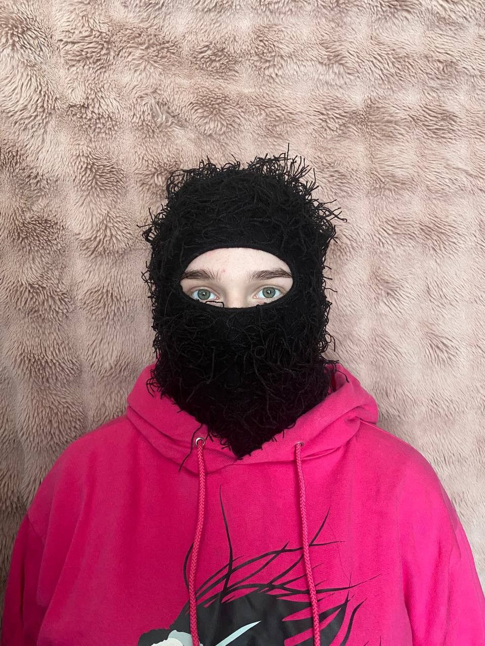 Japanese Brand DISTRESSED Black Y2k Opium BALACLAVA Hat Size ONE SIZE - 1 Thumbnail