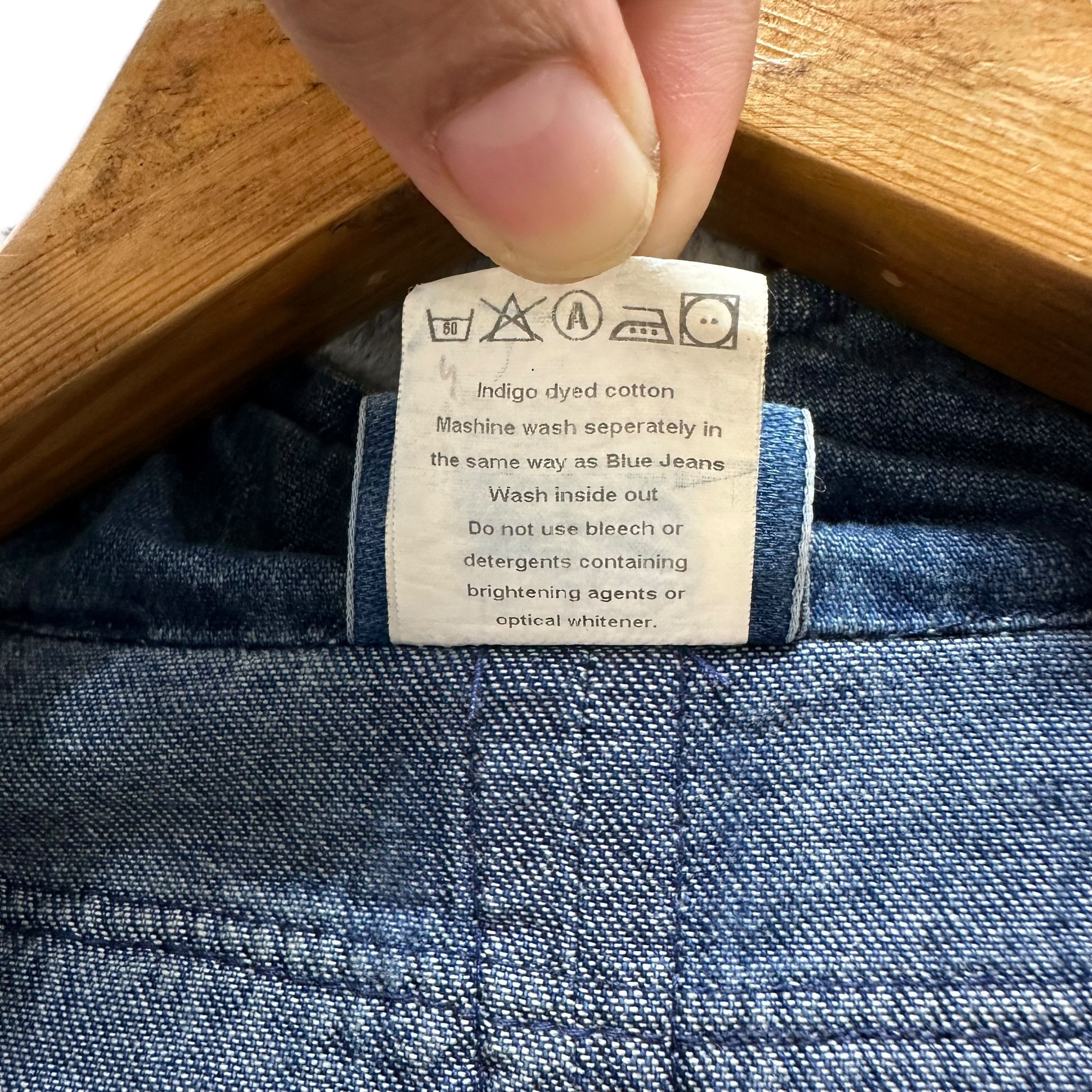 Indigo BLUE WILLI'S Indigo Button Jean Jacket #A43-0989 Size L / US 10 / IT 46 - 10 Thumbnail