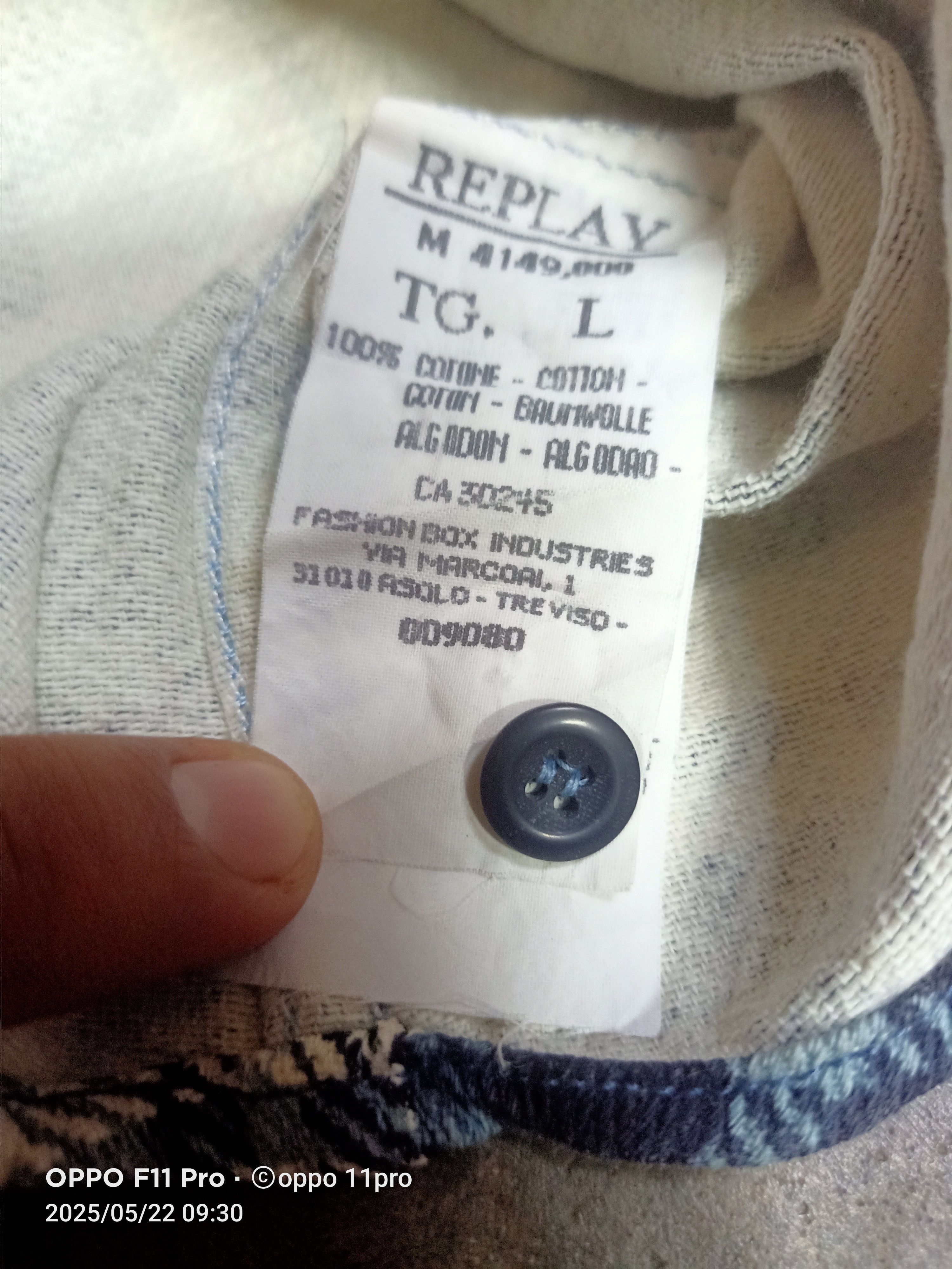 Replay Replay Flannel Poket Men Poket Cotton Size US L / EU 52-54 / 3 - 6 Thumbnail