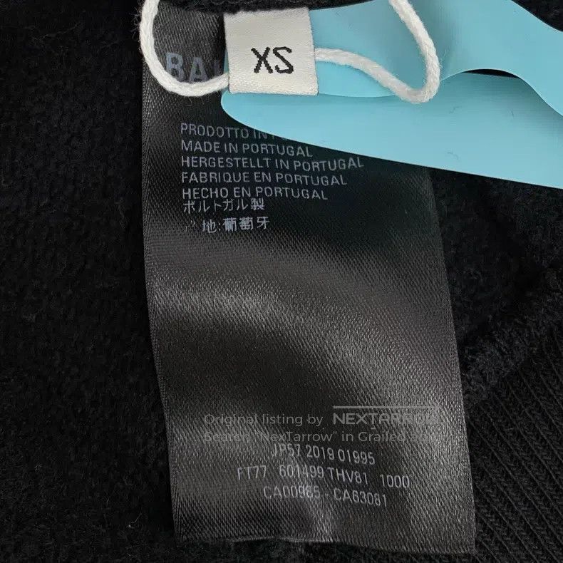 Balenciaga Balenciaga Black Logo Embroidered Cotton Hooded Drawstring Size US XS / EU 42 / 0 - 7 Thumbnail