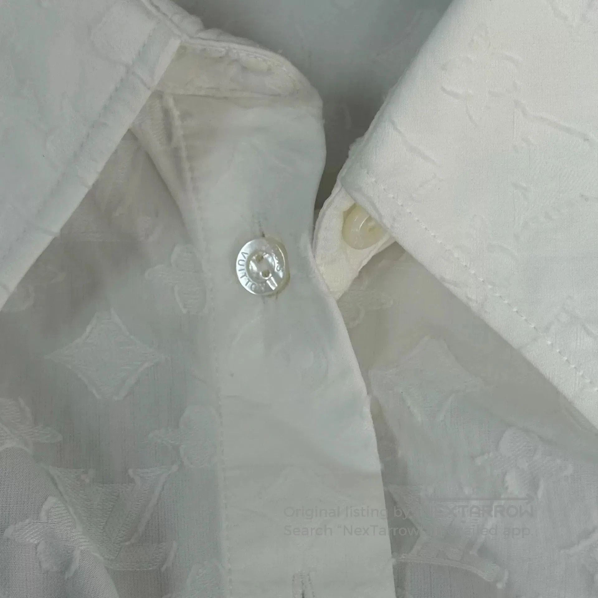 Louis Vuitton LV White Patterned Long Sleeve Shirt. Size US XS / EU 42 / 0 - 7 Thumbnail