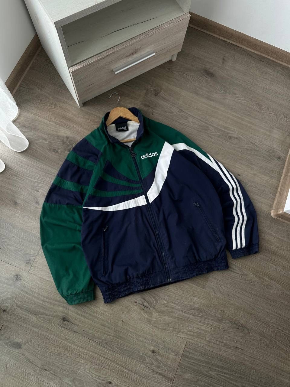 Adidas × Vintage Vintage Adidas Faded Sportswear Zip Hoodie Size US M / EU 48-50 / 2 - 2 Thumbnail