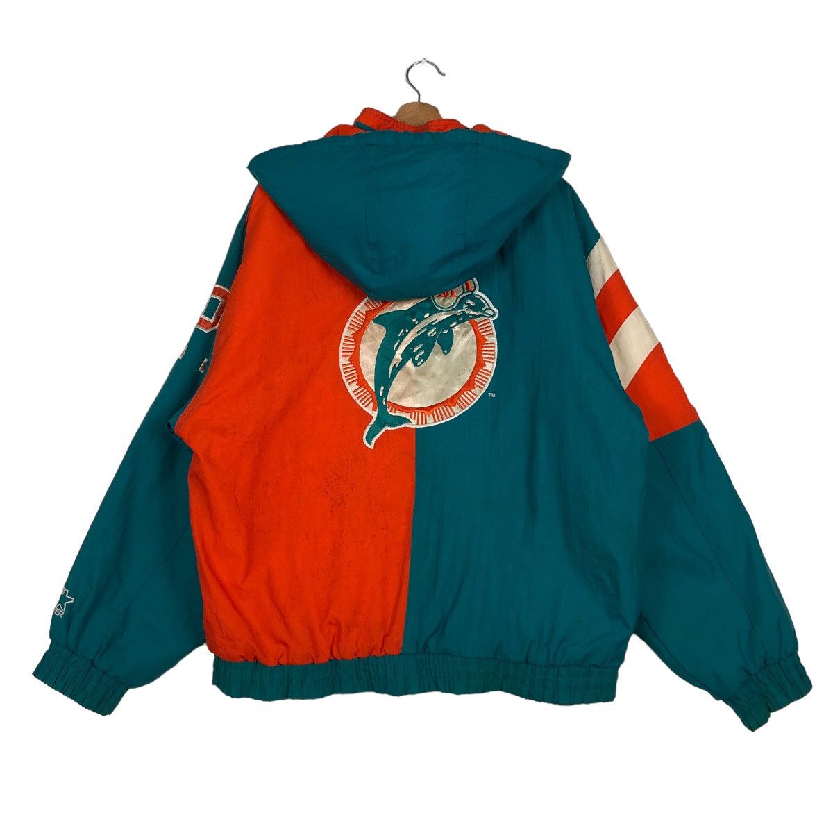 NFL 🔥90’s Vintage Bomber Jacket Starter NFL Dolphins Big Logo Size US M / EU 48-50 / 2 - 8 Thumbnail